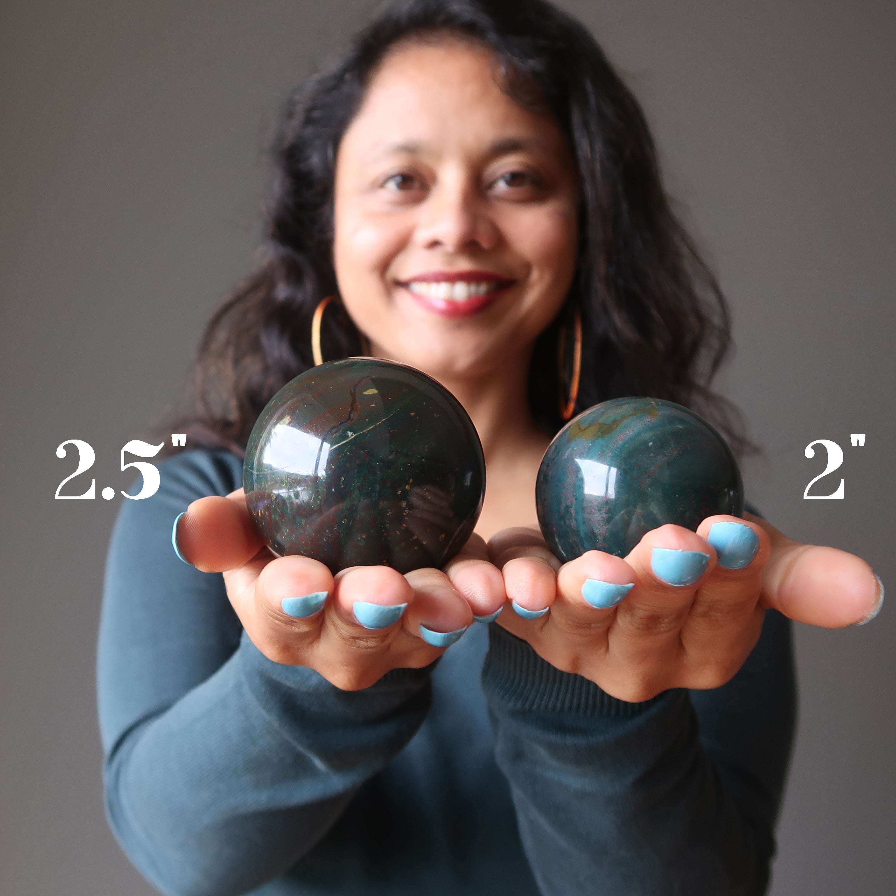 Bloodstone Sphere Festive Abundance Crystal Ball