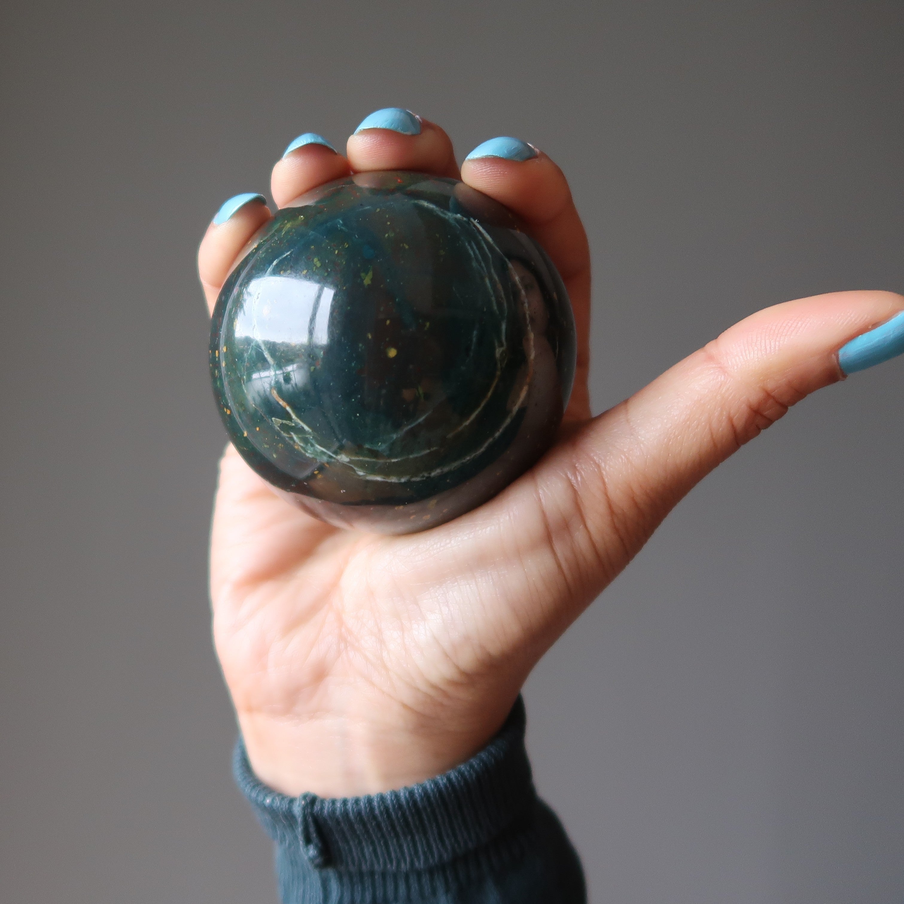 Bloodstone Sphere Festive Abundance Crystal Ball