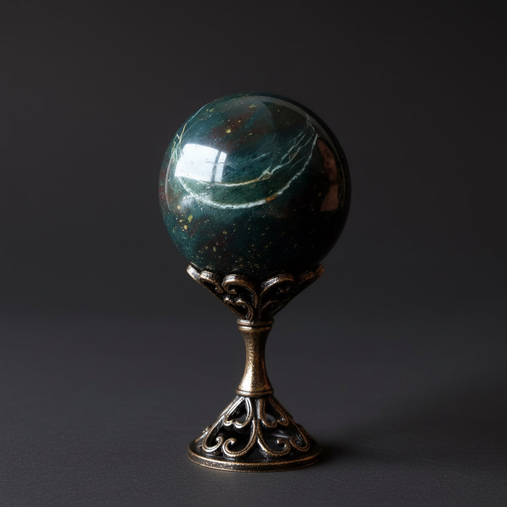 Bloodstone Sphere Festive Abundance Crystal Ball