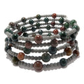 Bracelet Pierre de Sang Fil Mémoire Réglable Empilable Magique