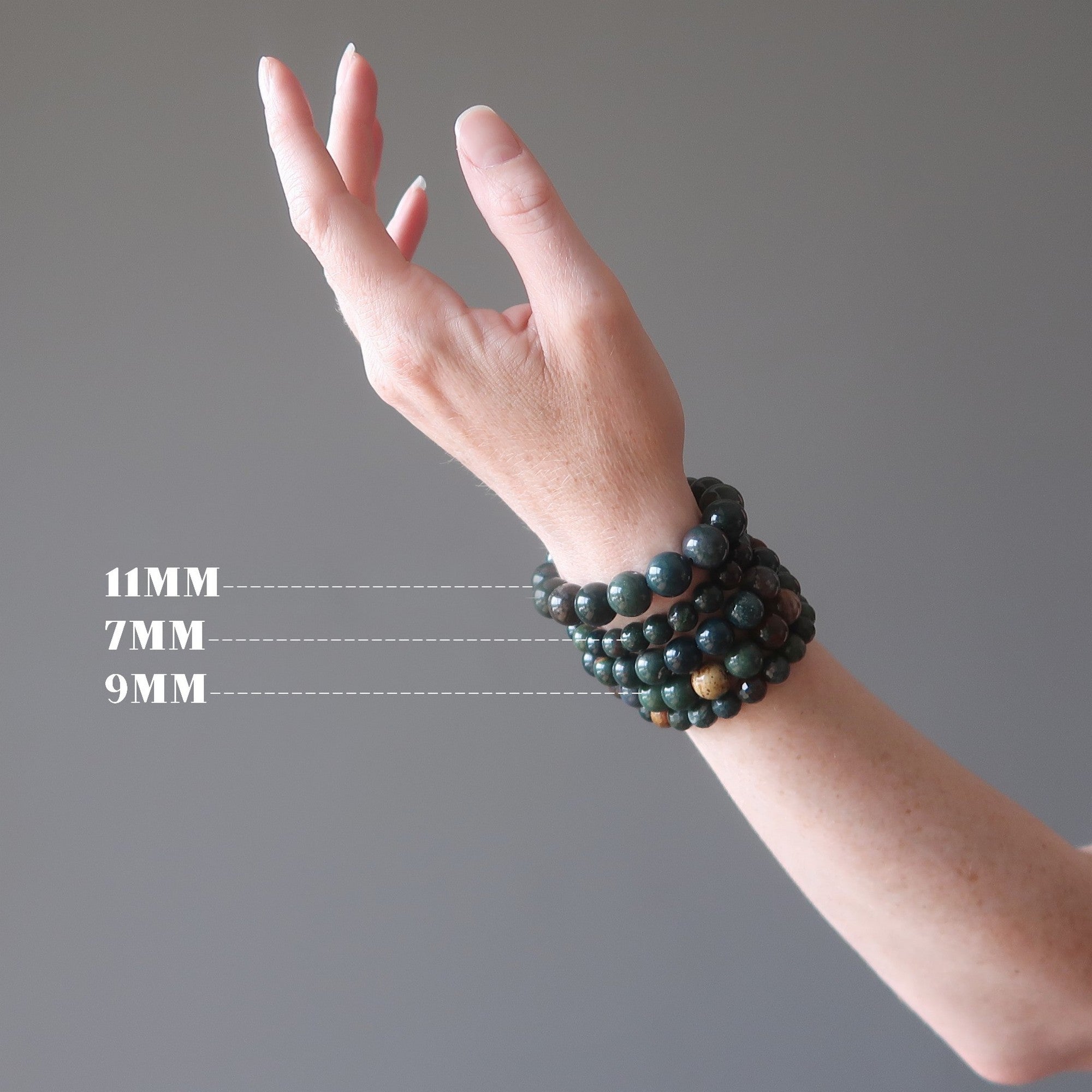 Bloodstone Bracelet Natural Gemstone Beads Vivid Motivation