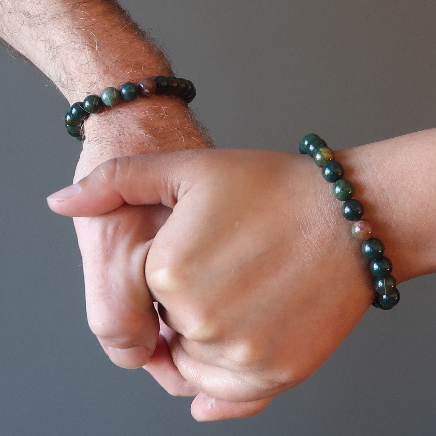 Bloodstone Bracelet Natural Gemstone Beads Vivid Motivation