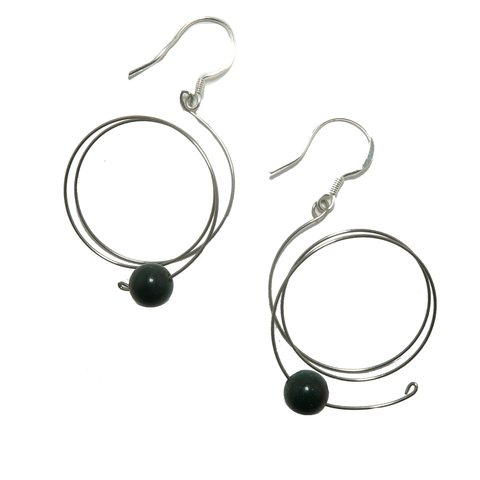 Blutstein-Ohrringe, Spiral-Schicksal, Moderner Stil
