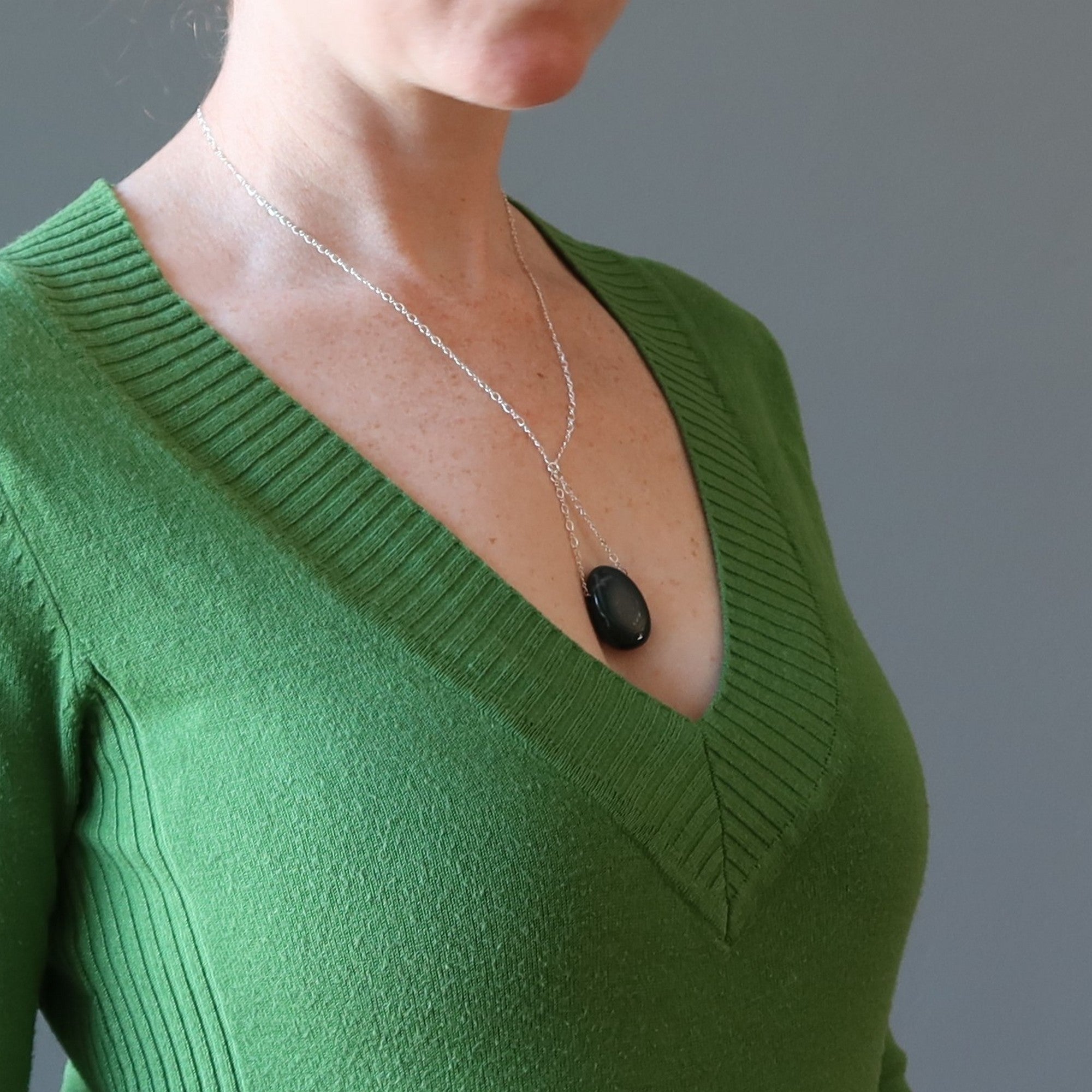 Bloodstone Necklace Bravery  Stone Sterling Silver