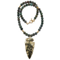 Bloodstone Necklace Brave Soul Gold Arrowhead