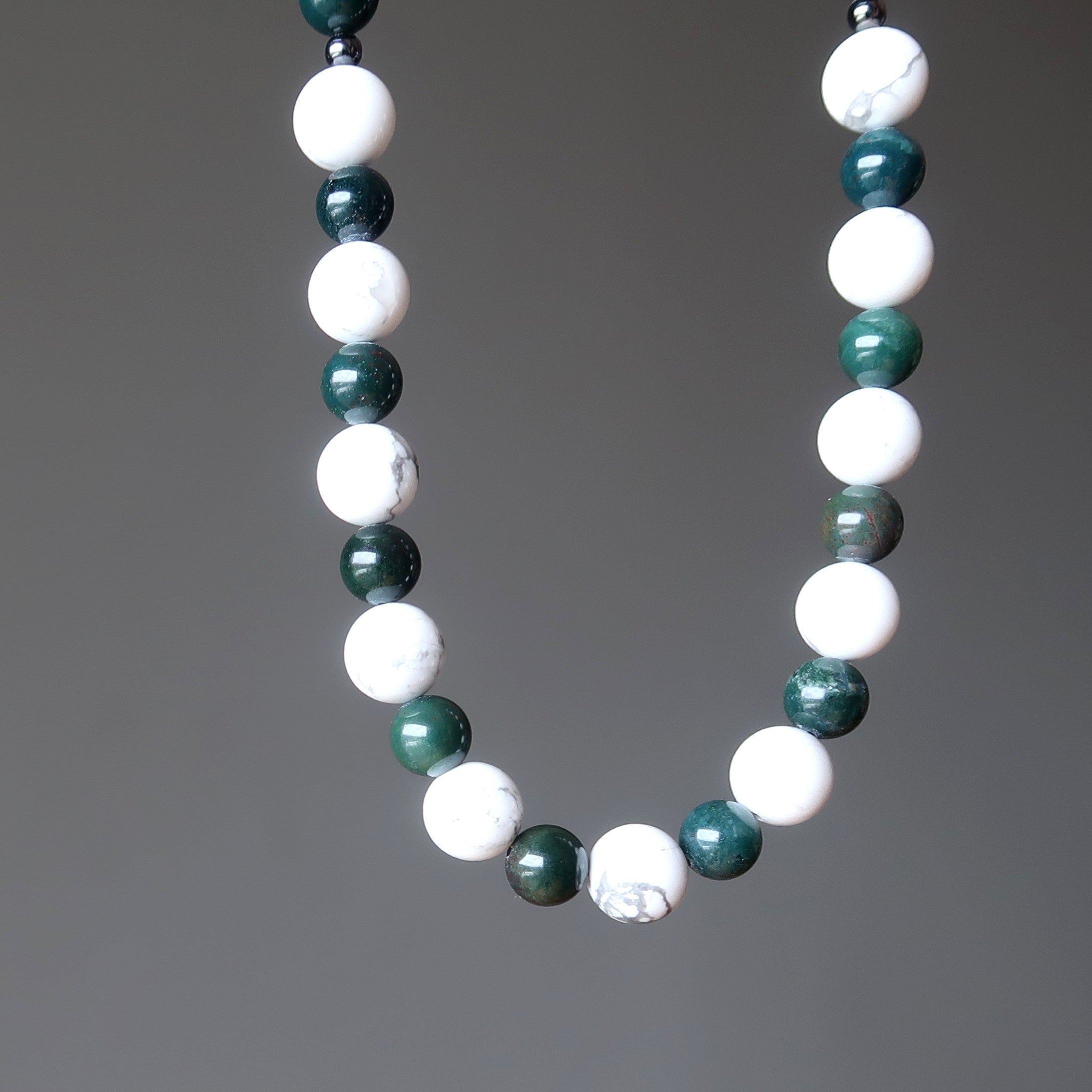 Bloodstone Necklace Howlite Mind Focus Gems