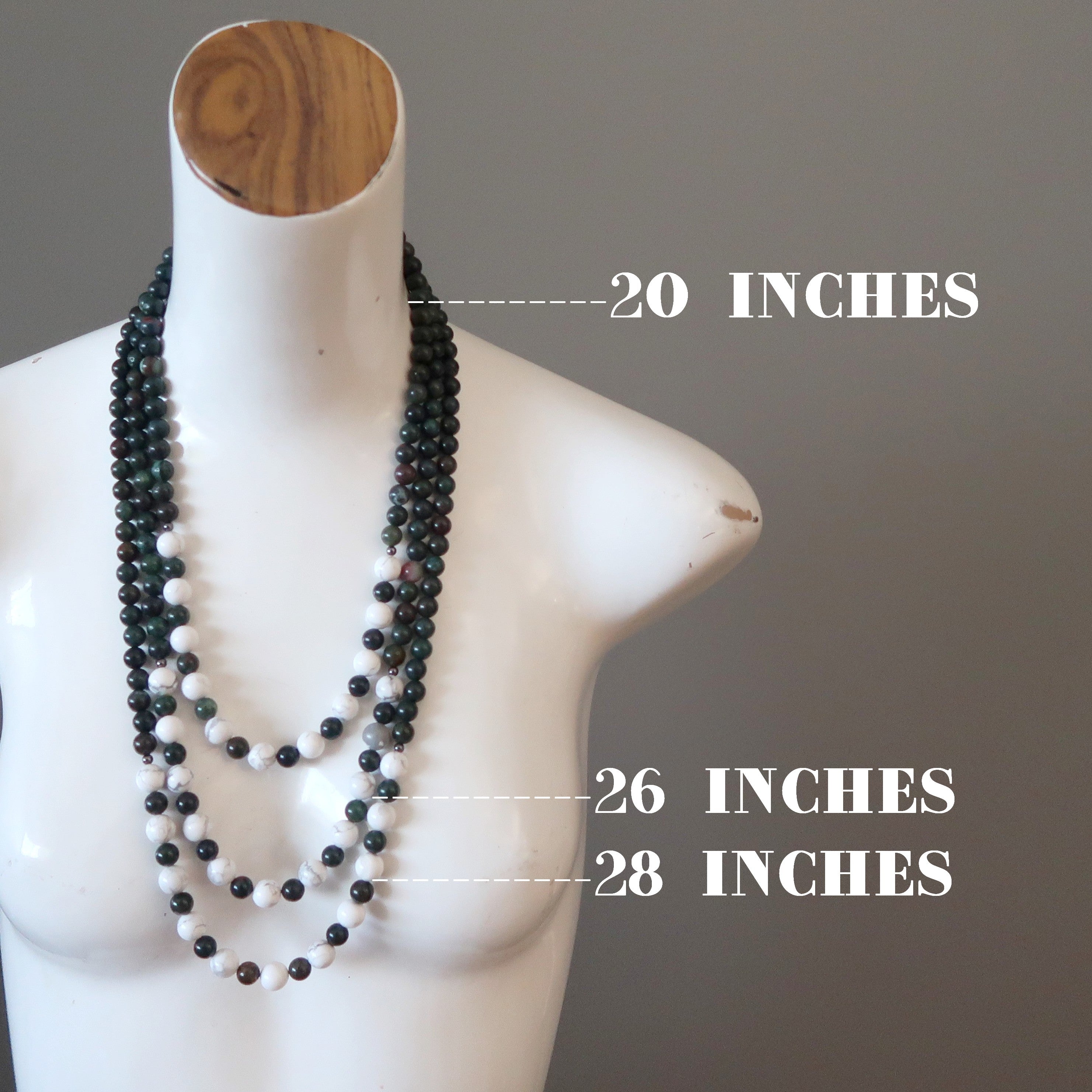 Bloodstone Necklace Howlite Mind Focus Gems