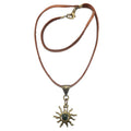 Collier Héliotrope Cuivre Cordon Cuir