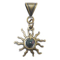 Bloodstone Pendant Brewing Sun Crystal Brass