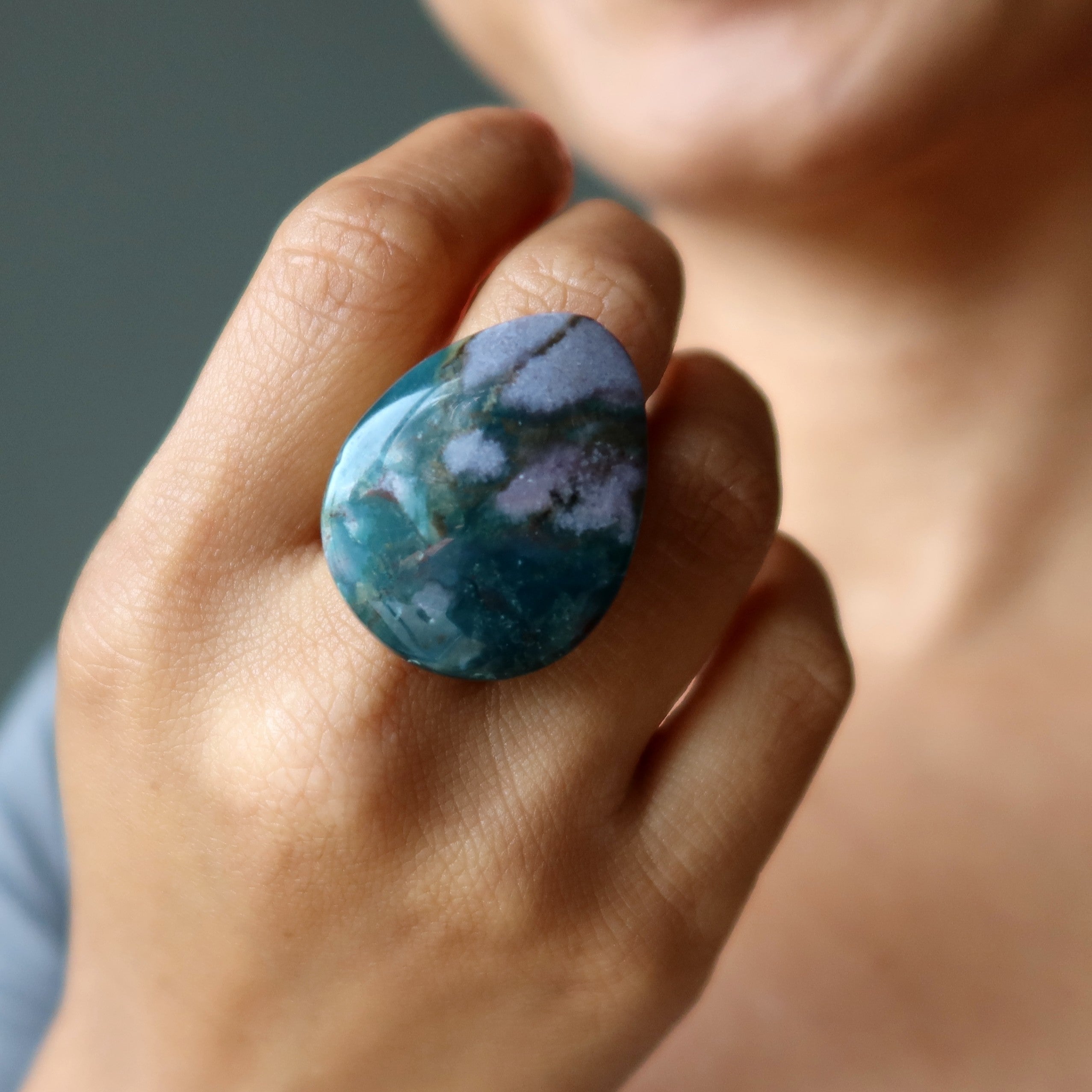 Bloodstone Ring Captain Courage Bronze Adjustable