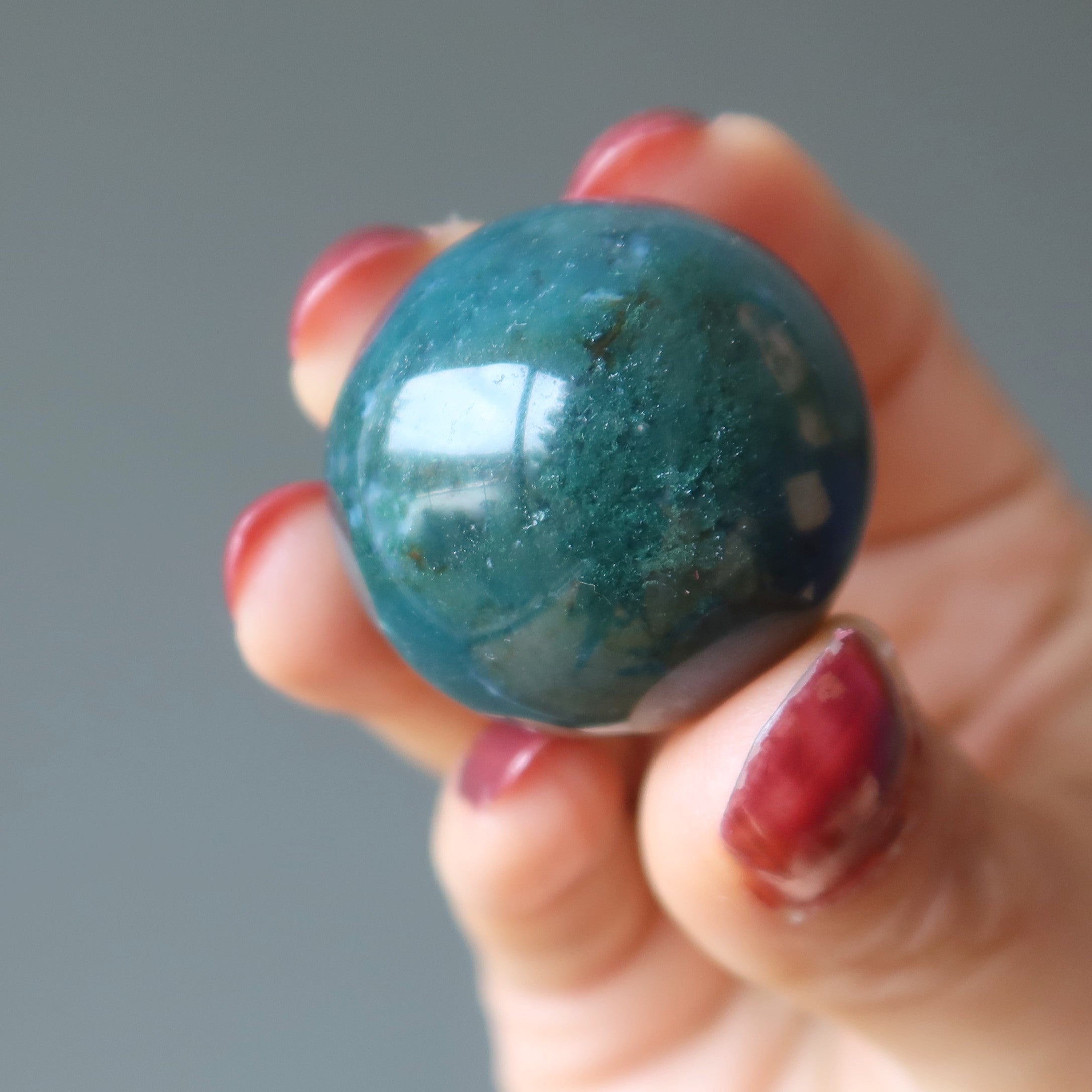Bloodstone Sphere Pair Power Prosperity Crystal Balls