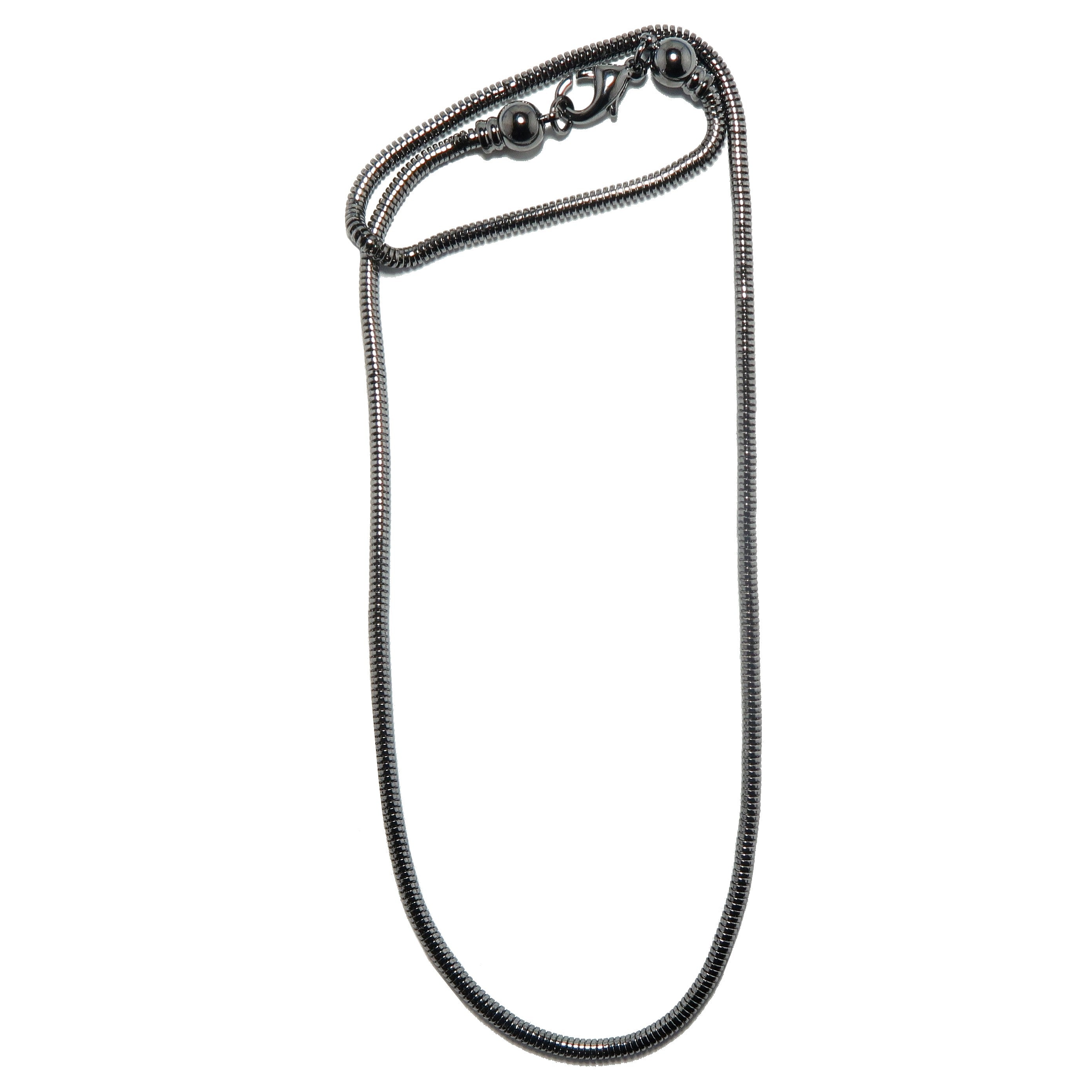 Brass Chain Necklace Gunmetal Thick Snake