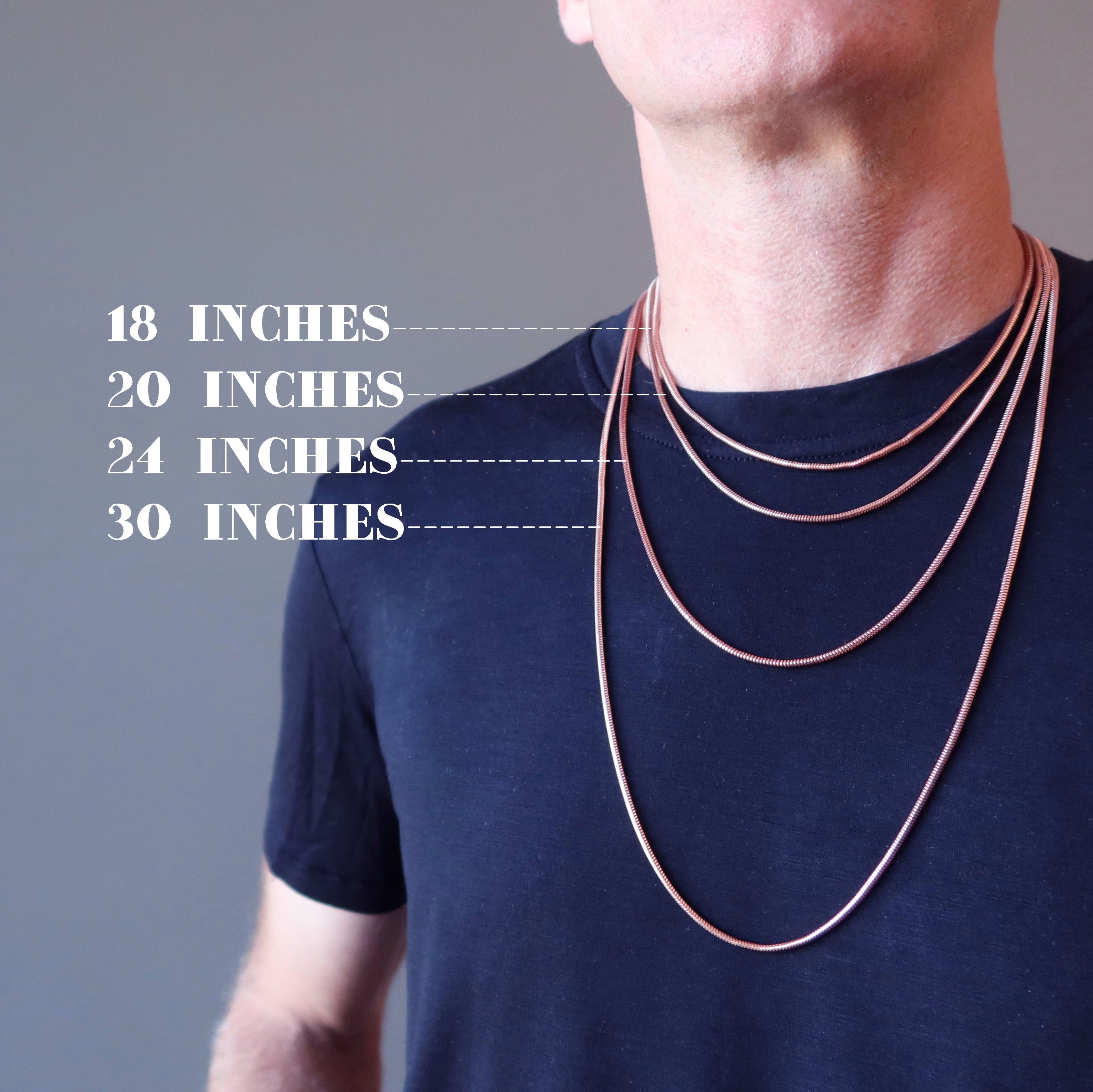 Collier chaîne en laiton, plaqué cuivre, serpent épais