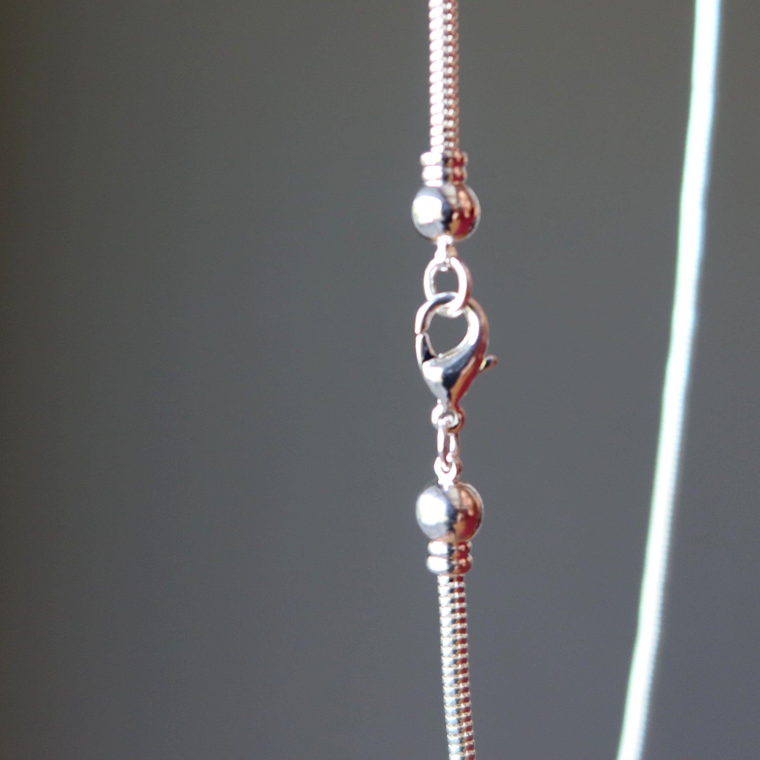 Messingkette, versilbert, dicke Schlangenkette