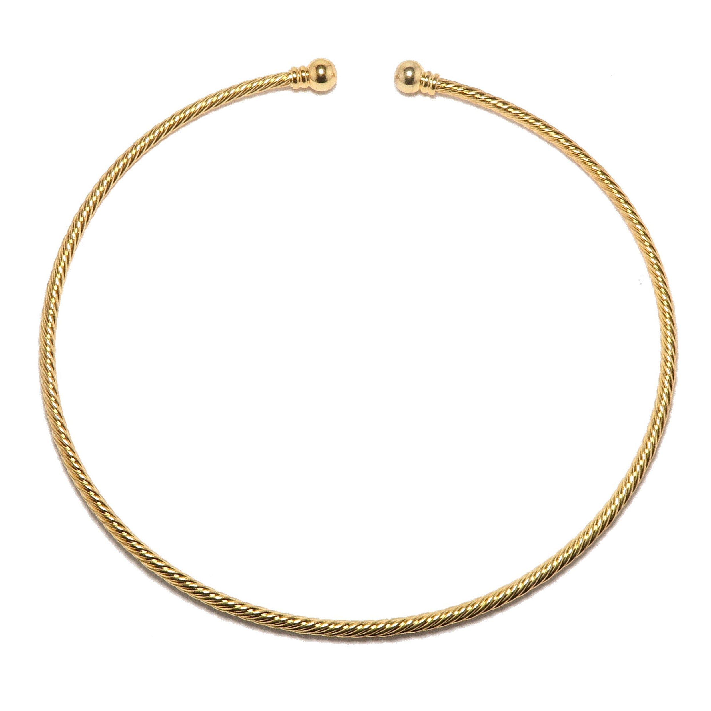 Gold Choker Necklace Fashion Forward Thick Twist
