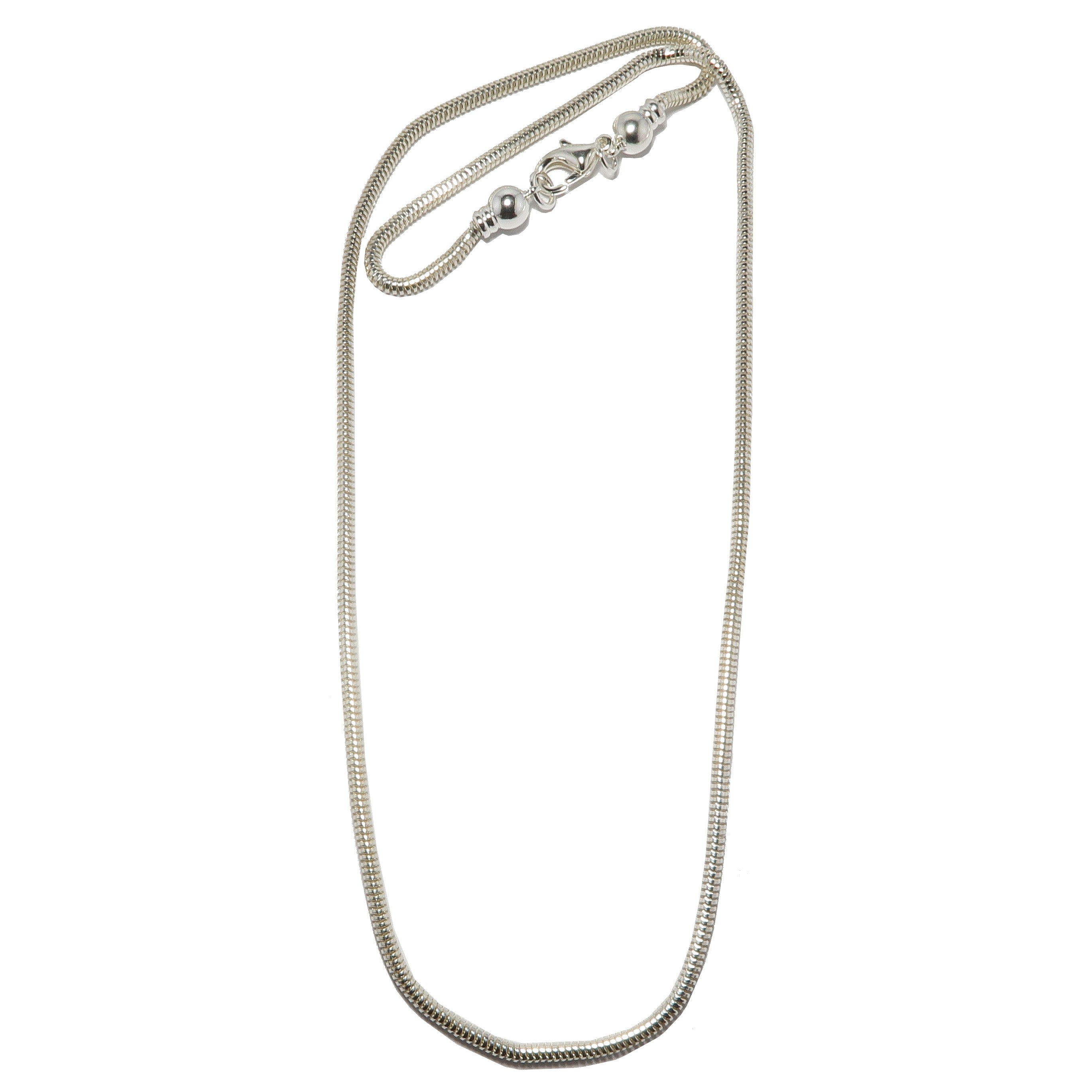 Messingkette, versilbert, dicke Schlangenkette