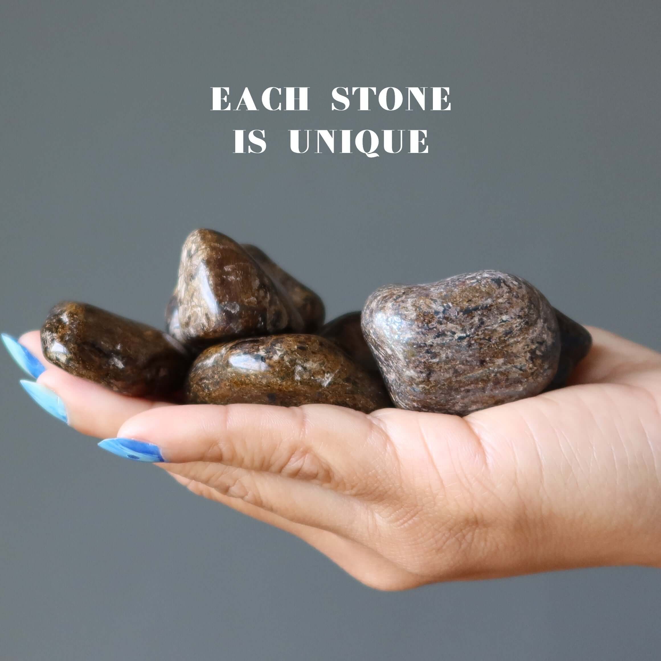 Bronzite Tumbled Stone Brilliant Golden Brown