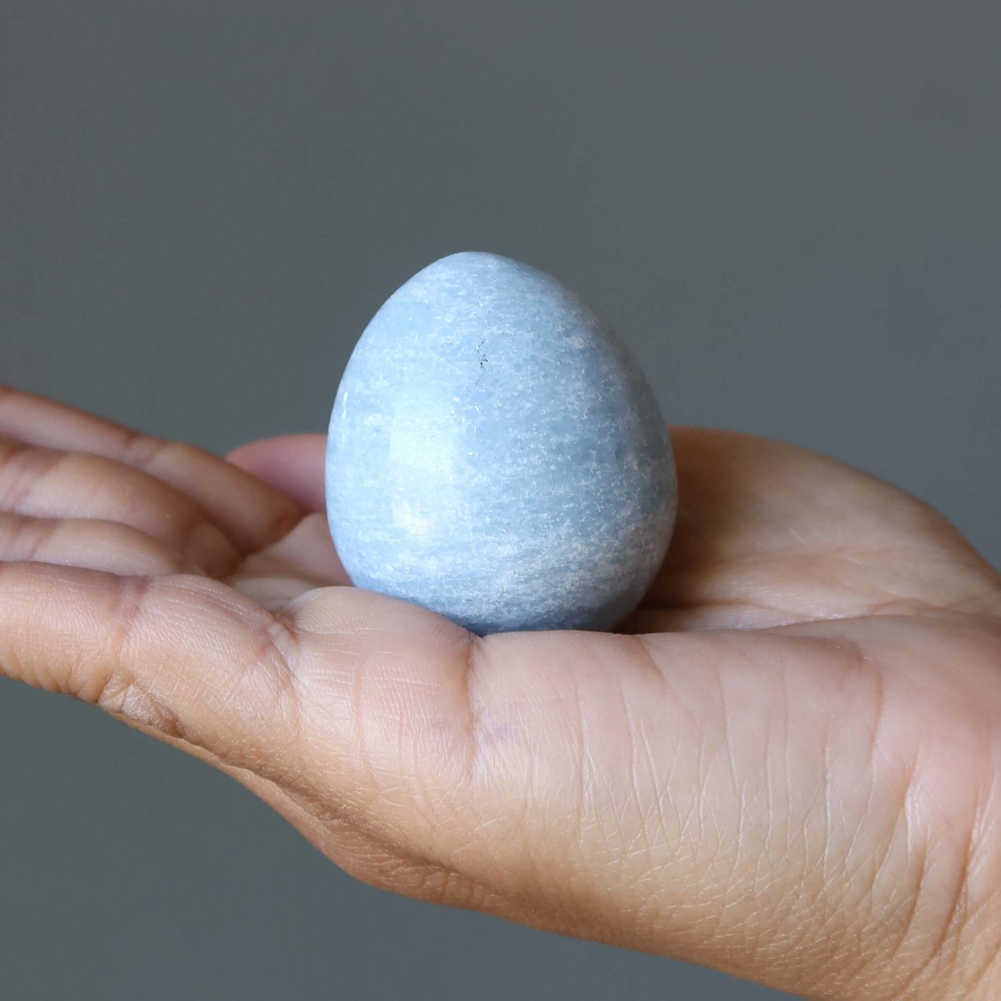 Blue Calcite Egg Renewed Hope Energy Calming Crystal