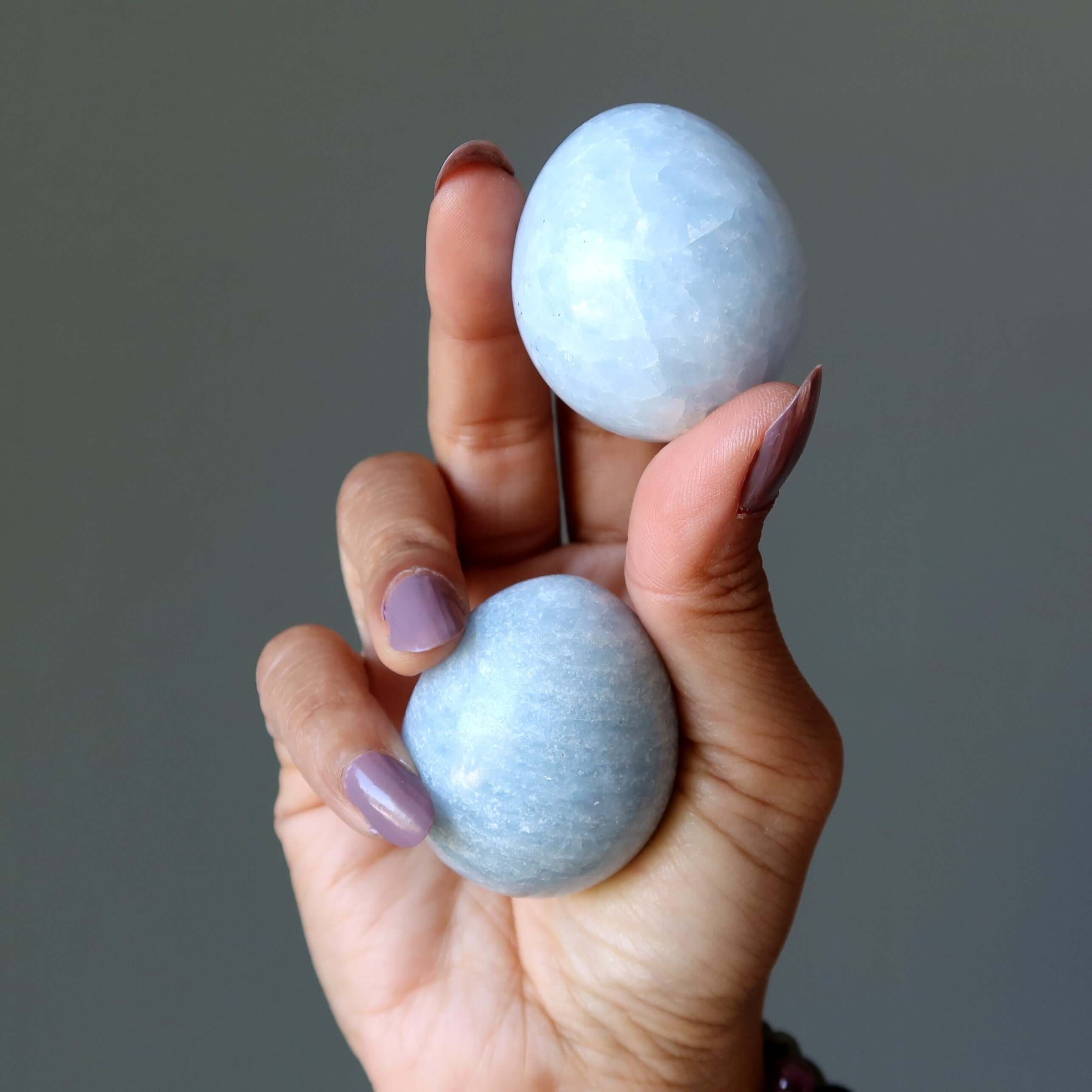 Blue Calcite Egg Renewed Hope Energy Calming Crystal