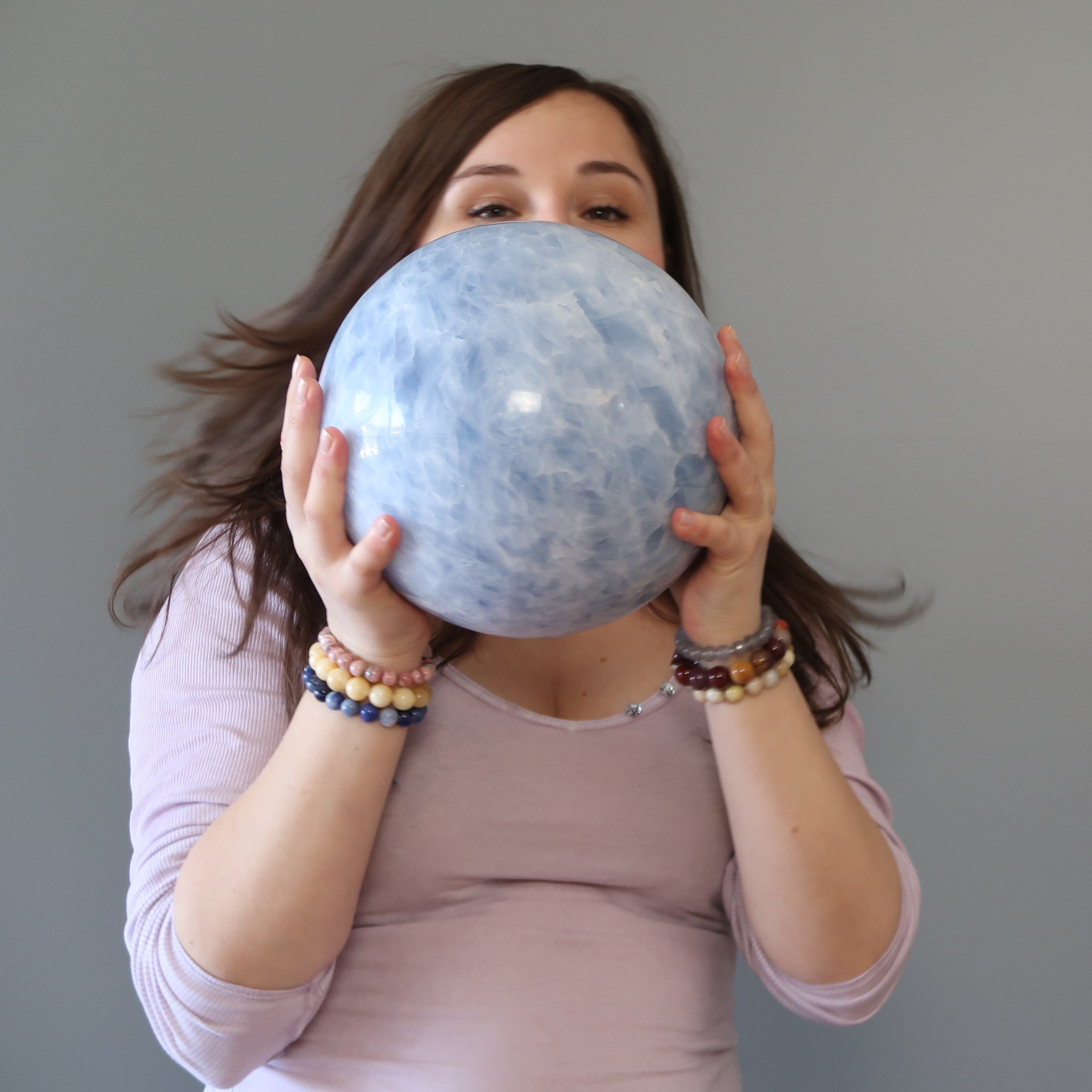 Blue Calcite Sphere Zen Den Serenity Crystal Ball