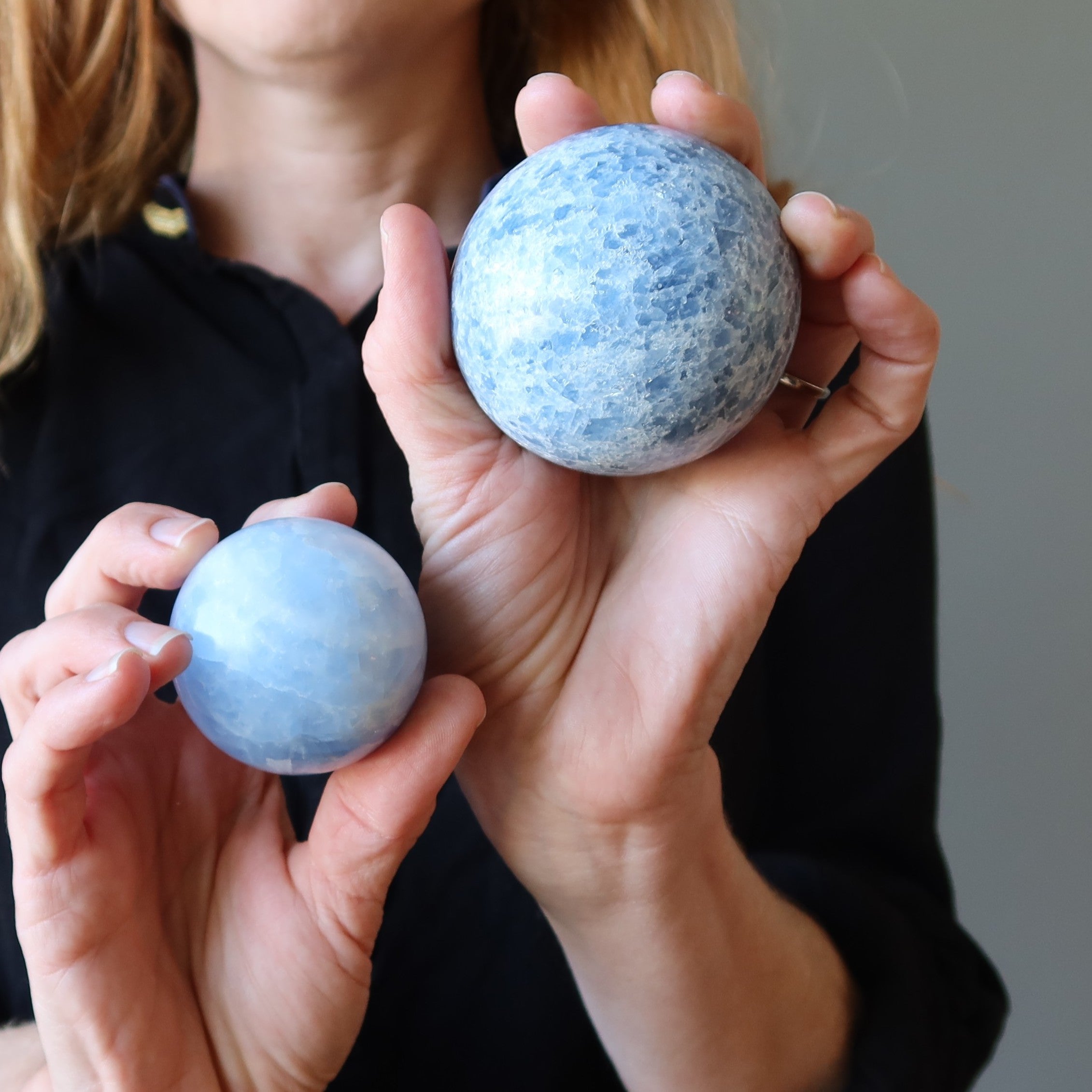 Blue Calcite Sphere Zen Den Serenity Crystal Ball