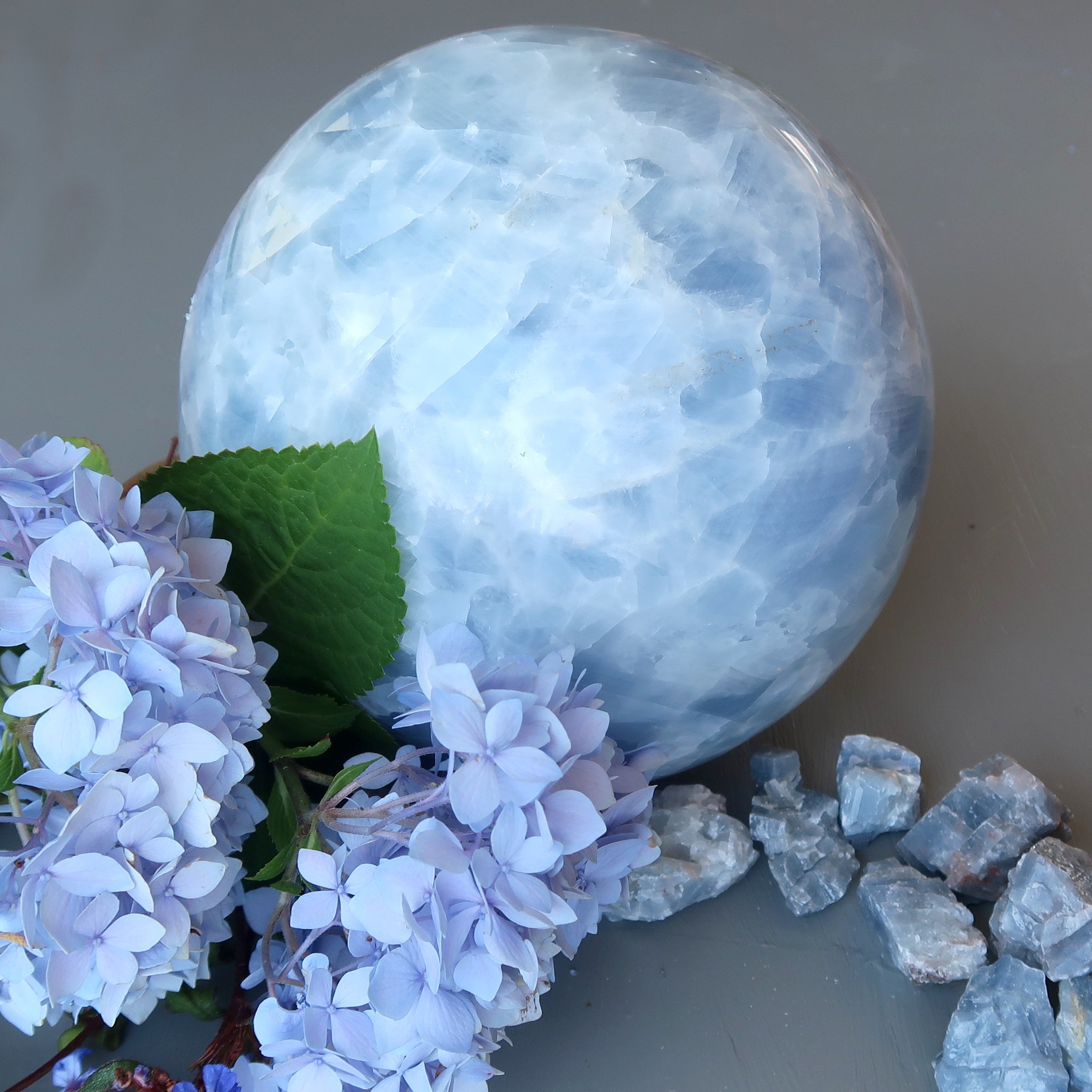 Blue Calcite Sphere Zen Den Serenity Crystal Ball