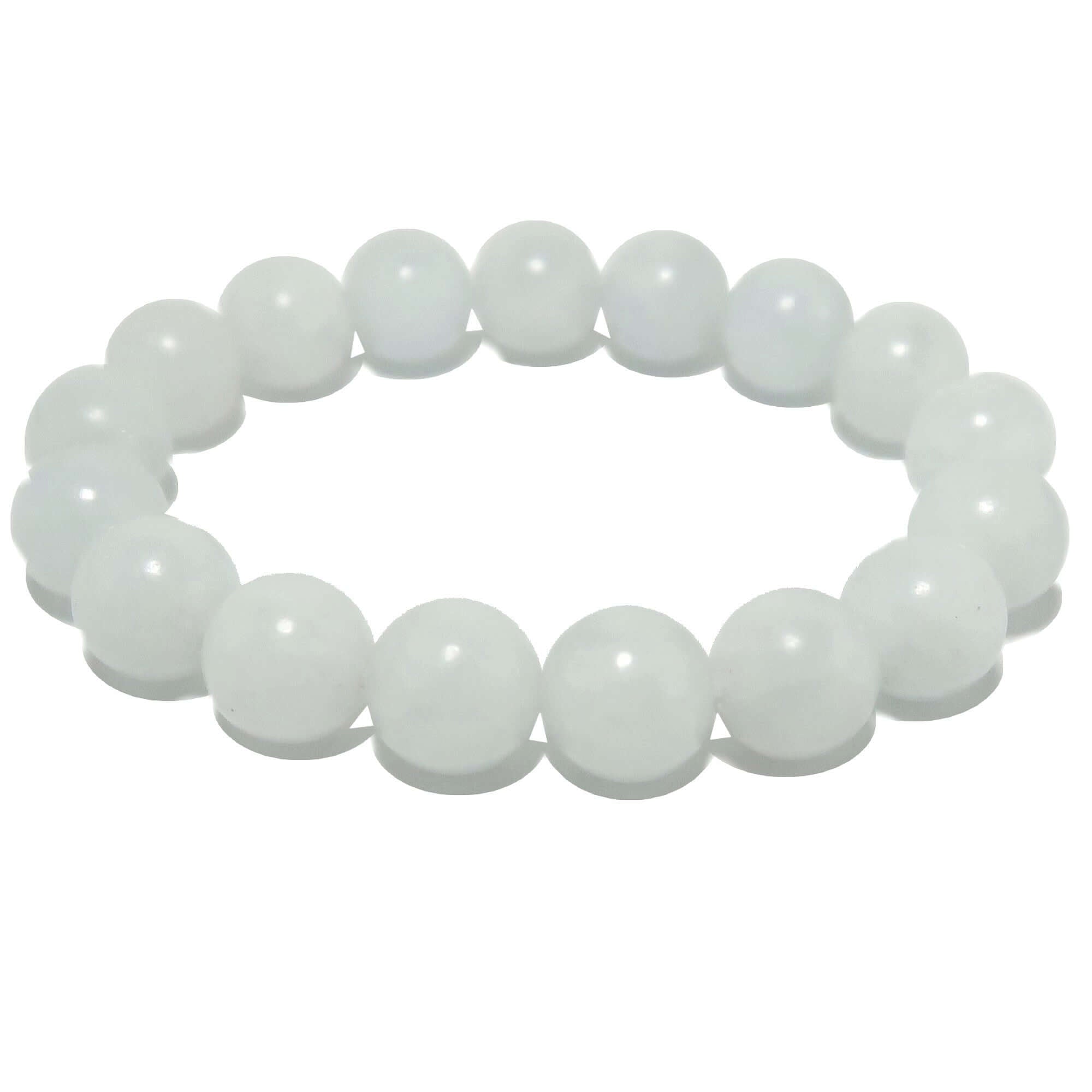 Blue Calcite Bracelet Natural Gemstone Beads Calming Zen Den