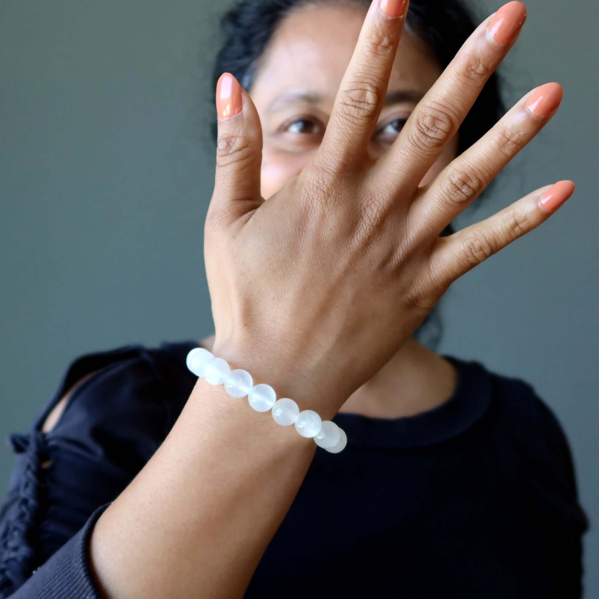 White Calcite Bracelet Dream Confidence Gems