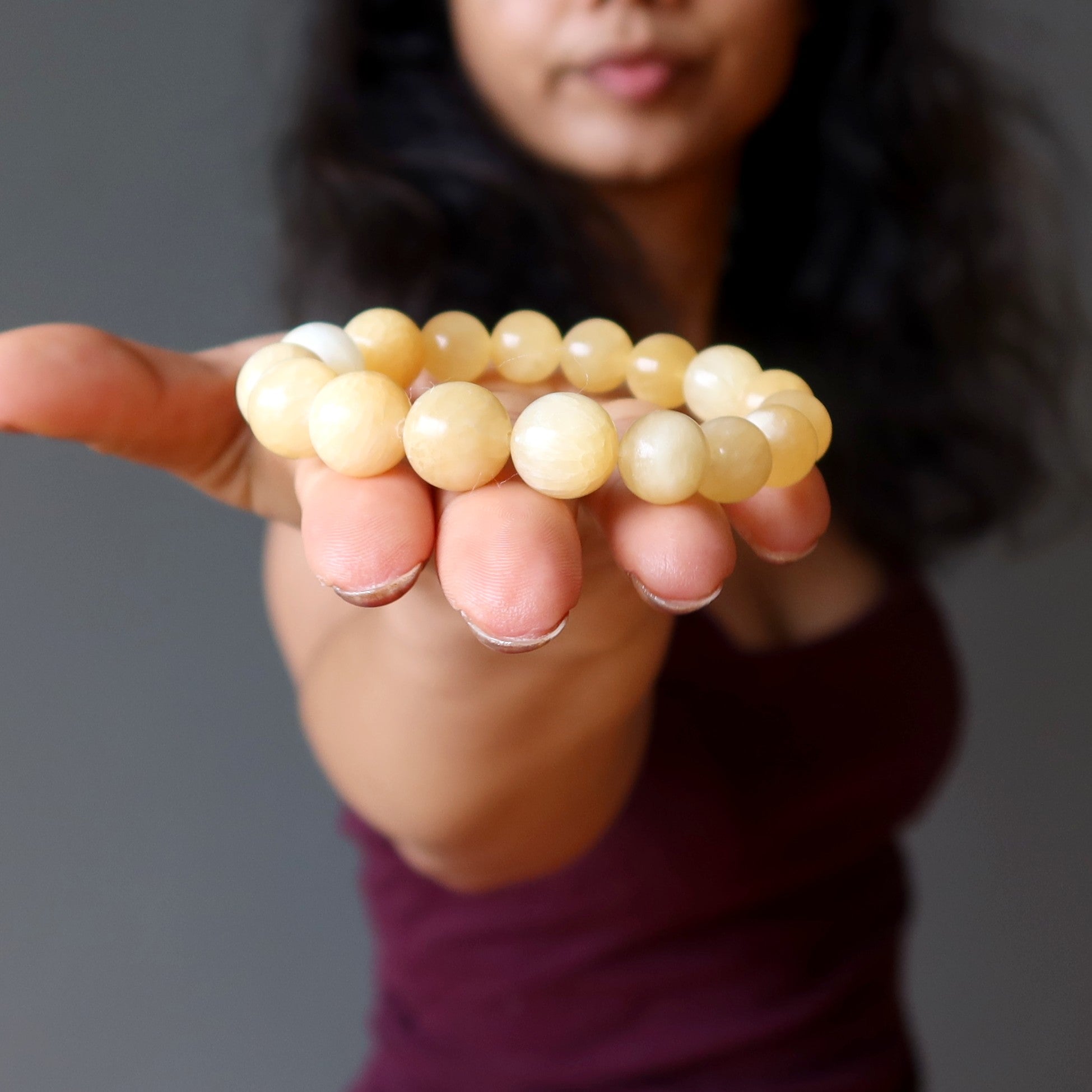 Yellow Calcite Bracelet Sunshine Happiness Crystal