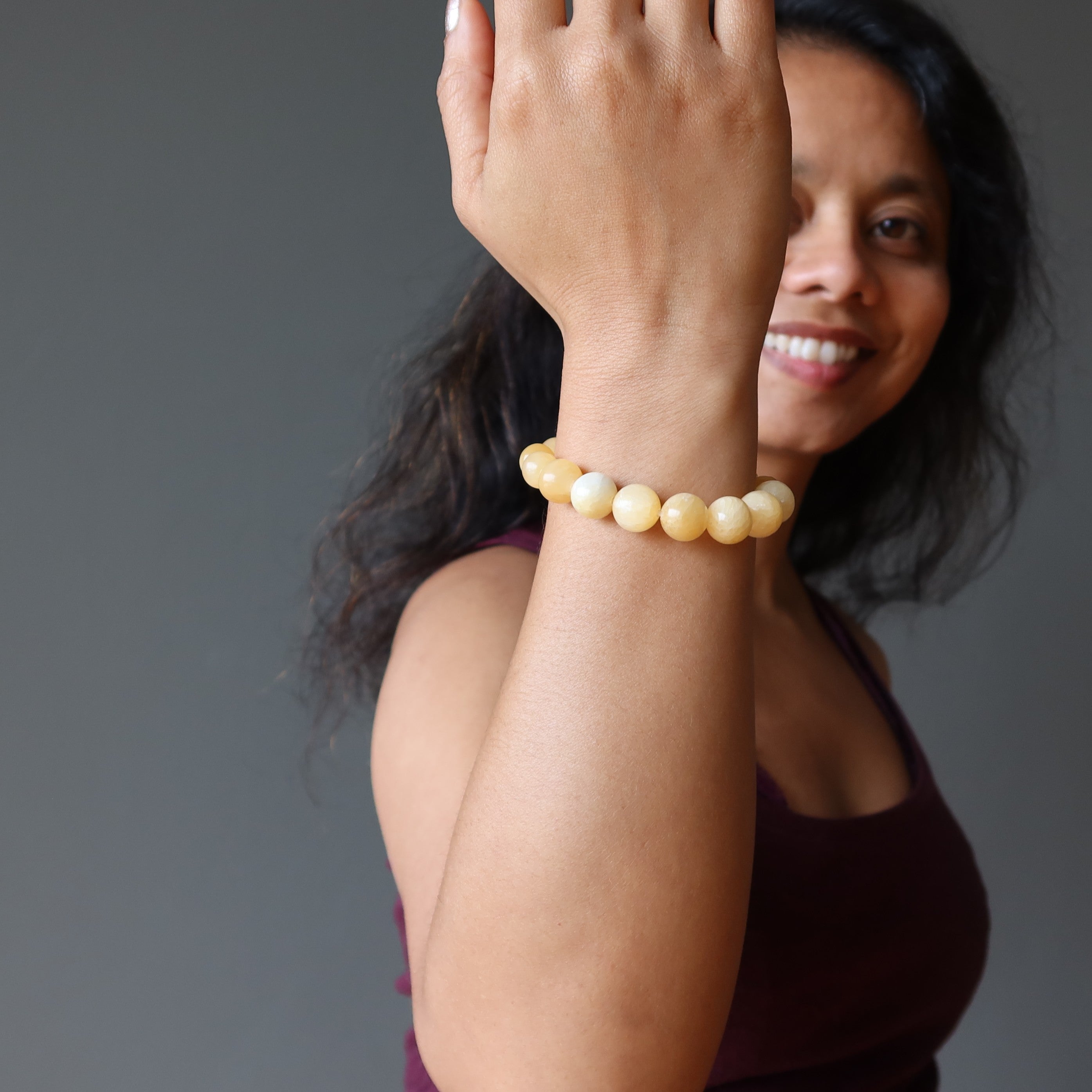 Yellow Calcite Bracelet Sunshine Happiness Crystal
