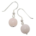 Boucles d'oreilles en calcite rose mangano « Precious Soul » en argent sterling