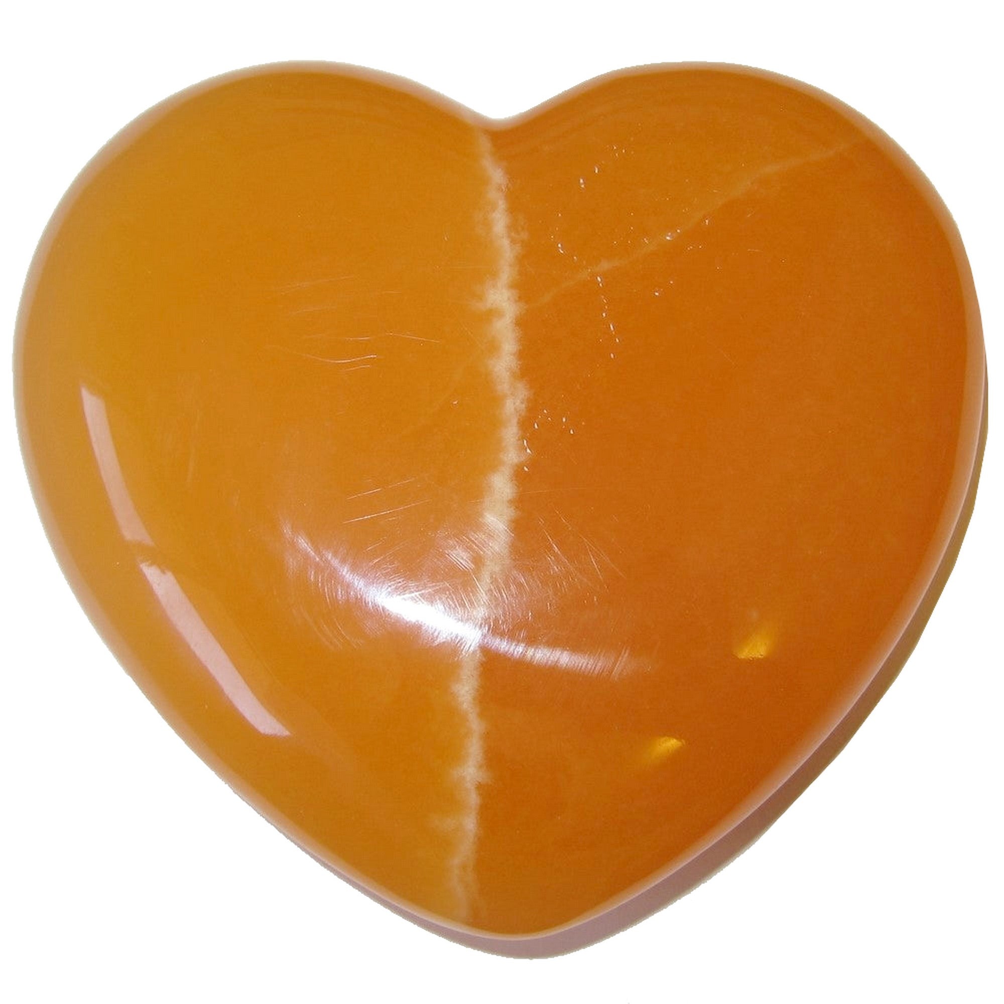 Orangencalcit Herz Golden Liebe Glücklicher Kristall