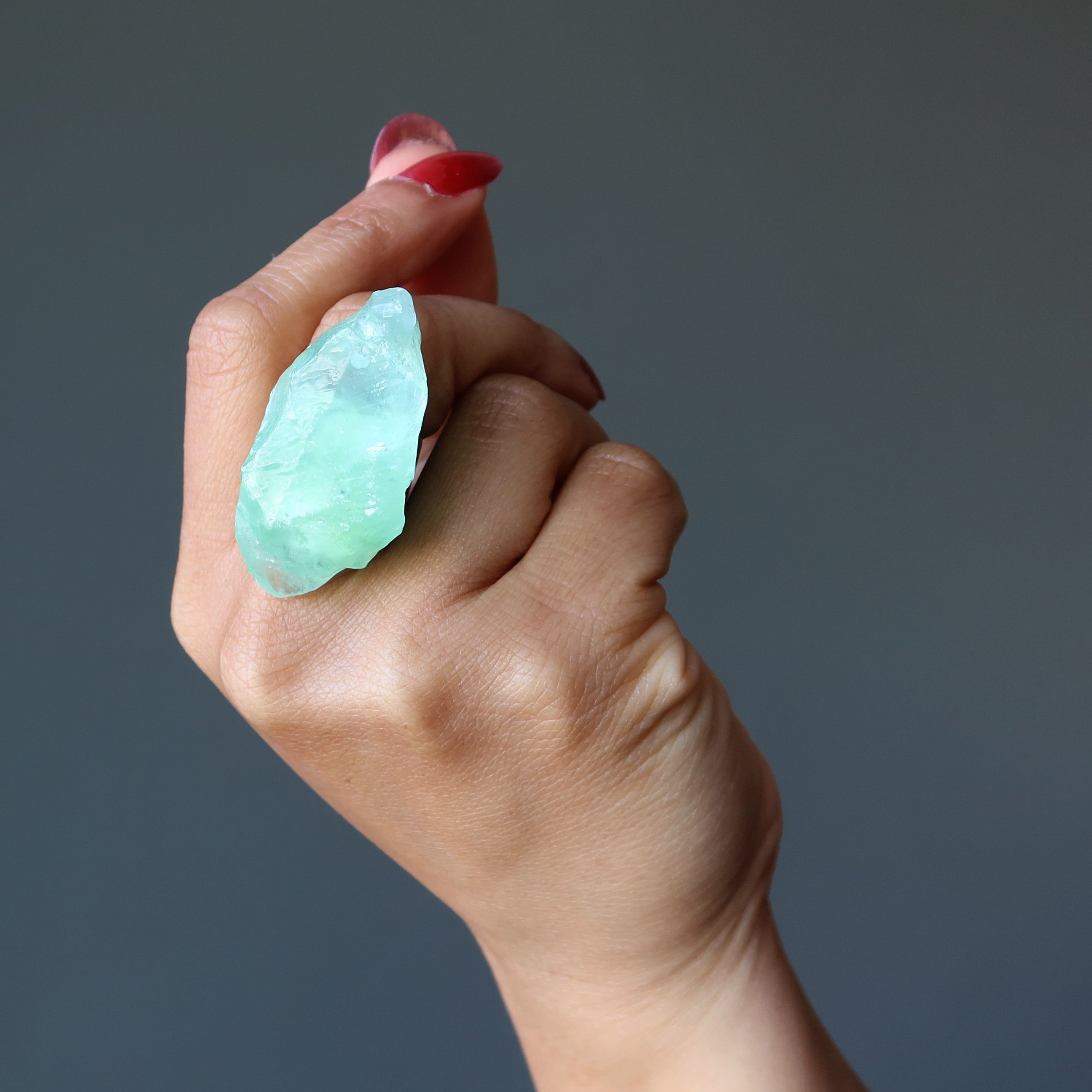 Green Calcite Ring Rock Candy Bronze Adjustable