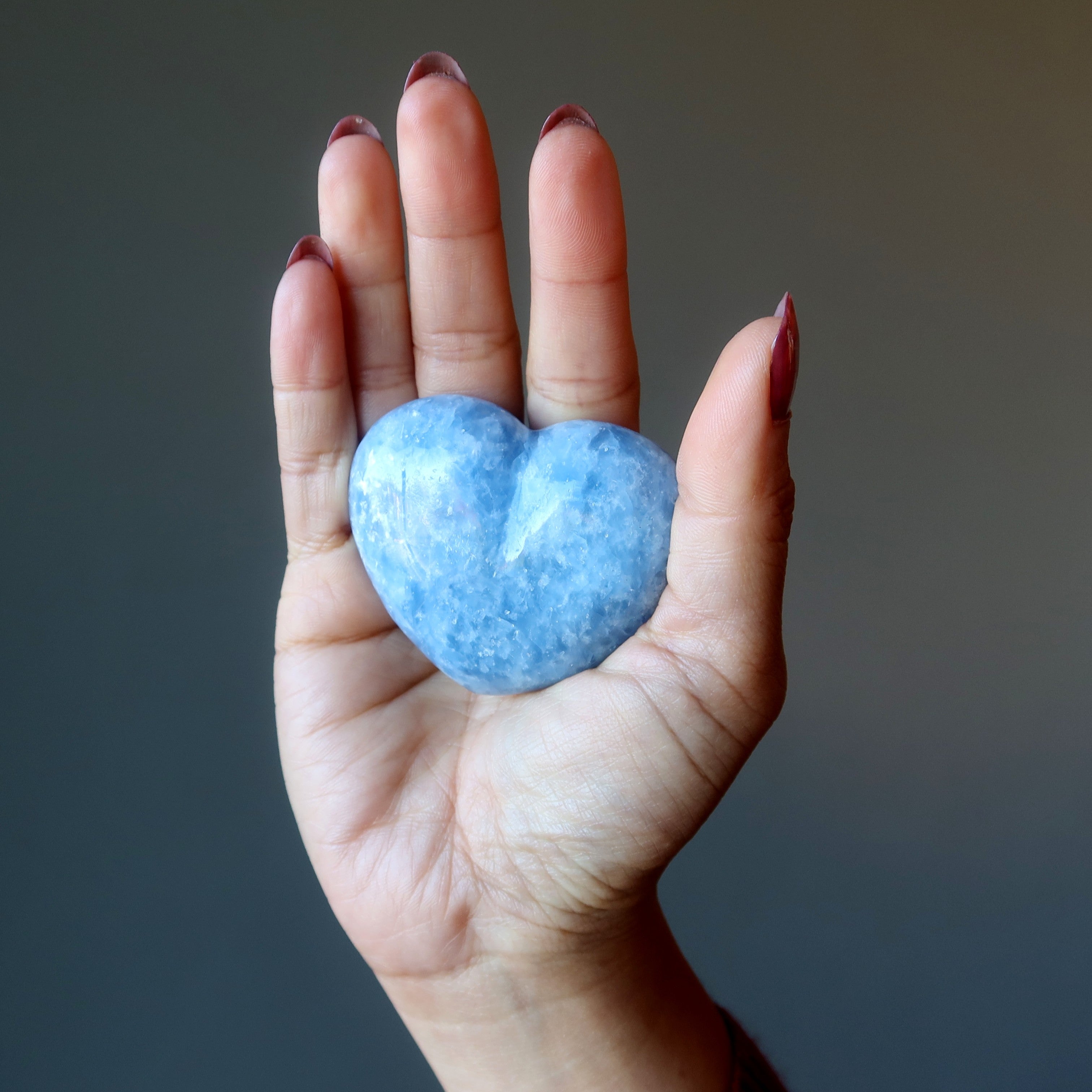 Calcite bleue Cœur Rêves désirés Amour divin Cristal Gemme