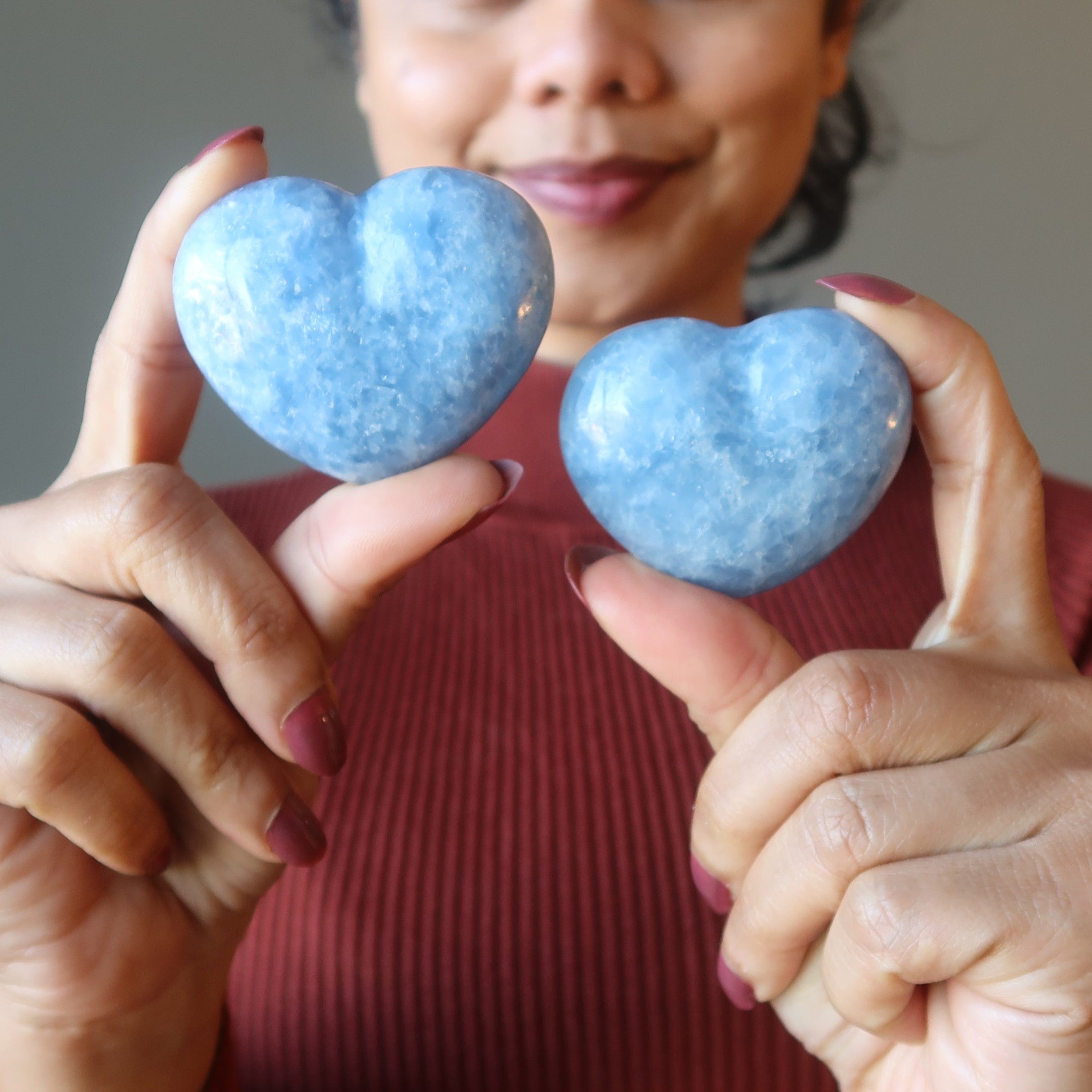 Calcite bleue Cœur Rêves désirés Amour divin Cristal Gemme
