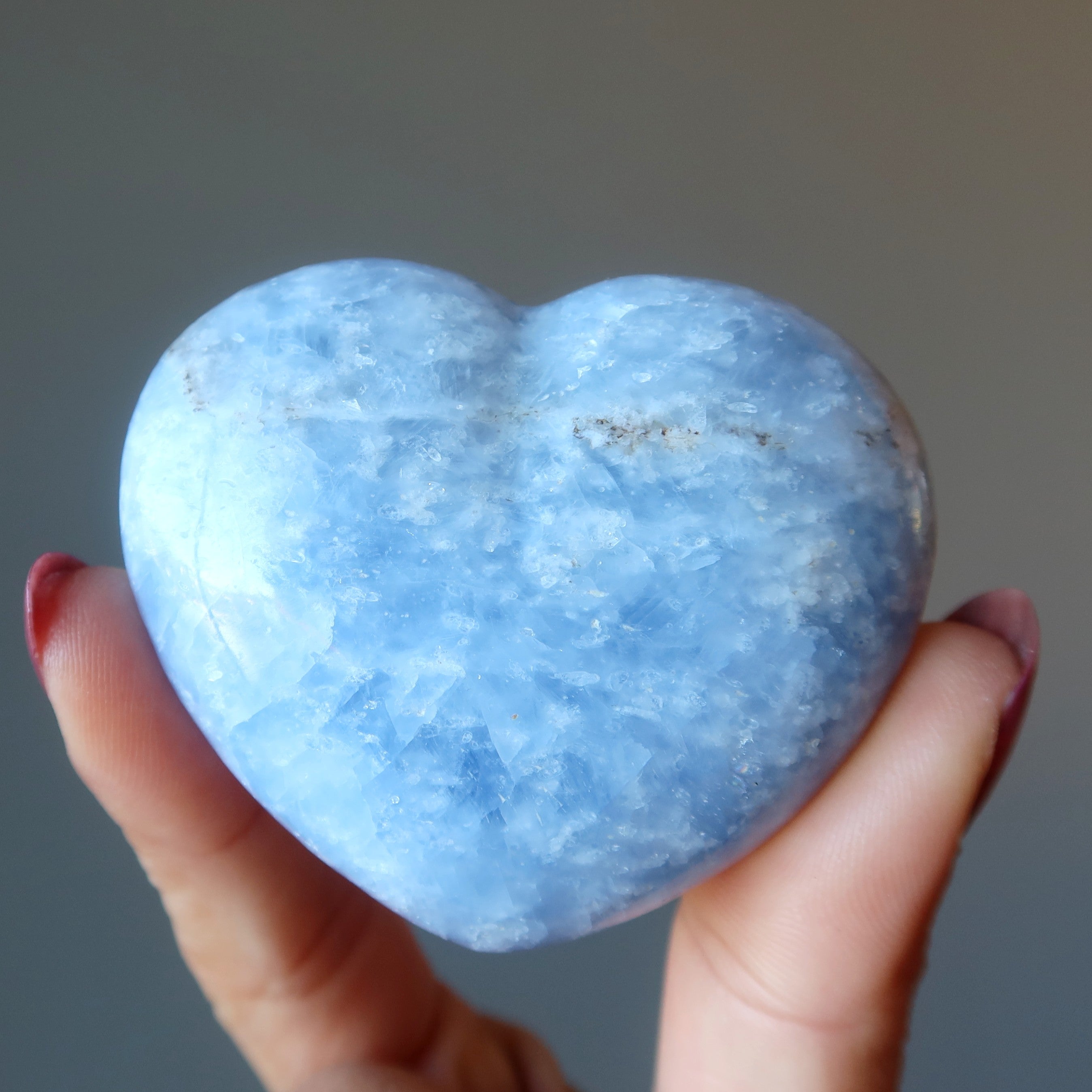 Calcite bleue Cœur Rêves désirés Amour divin Cristal Gemme