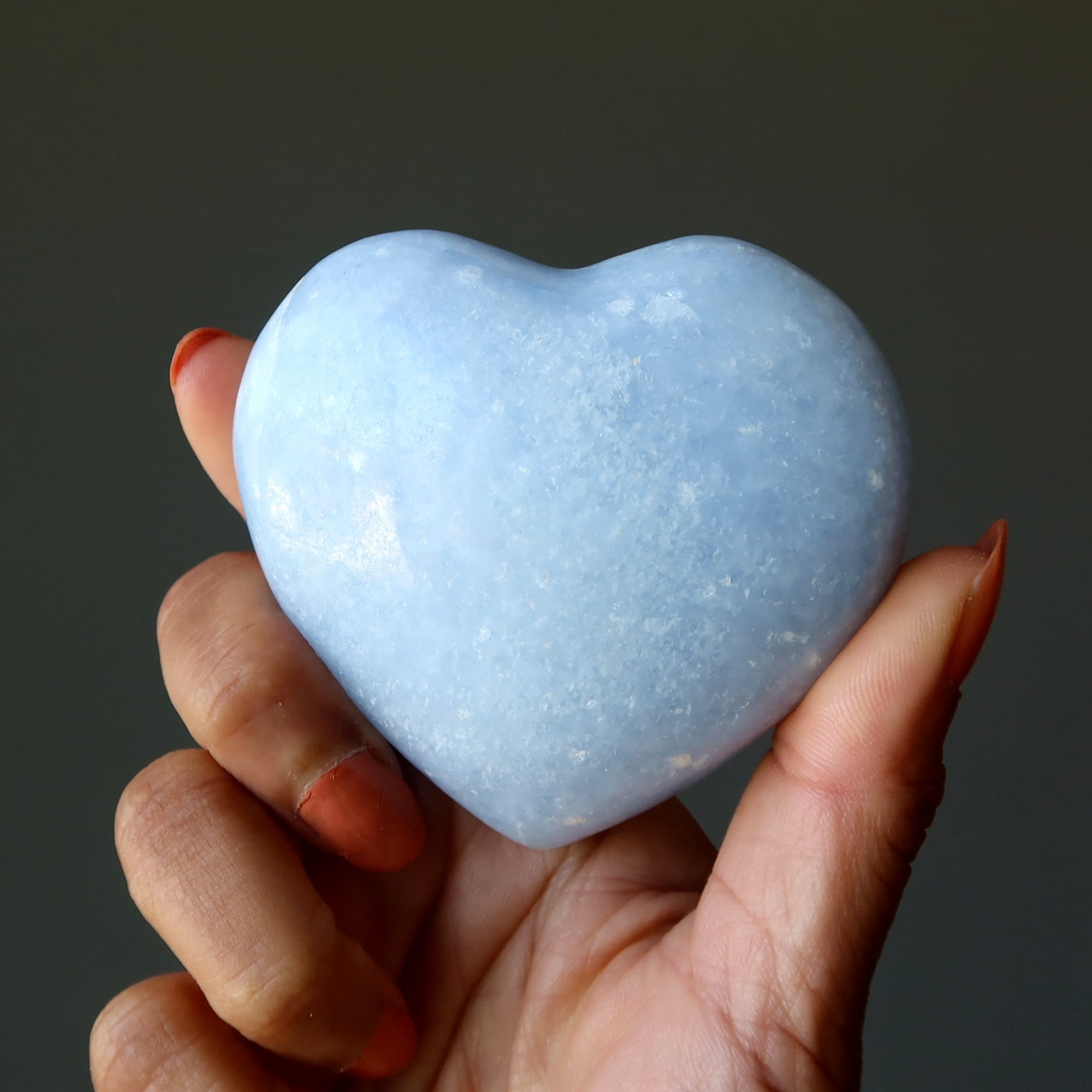Calcite bleue Cœur Rêves désirés Amour divin Cristal Gemme