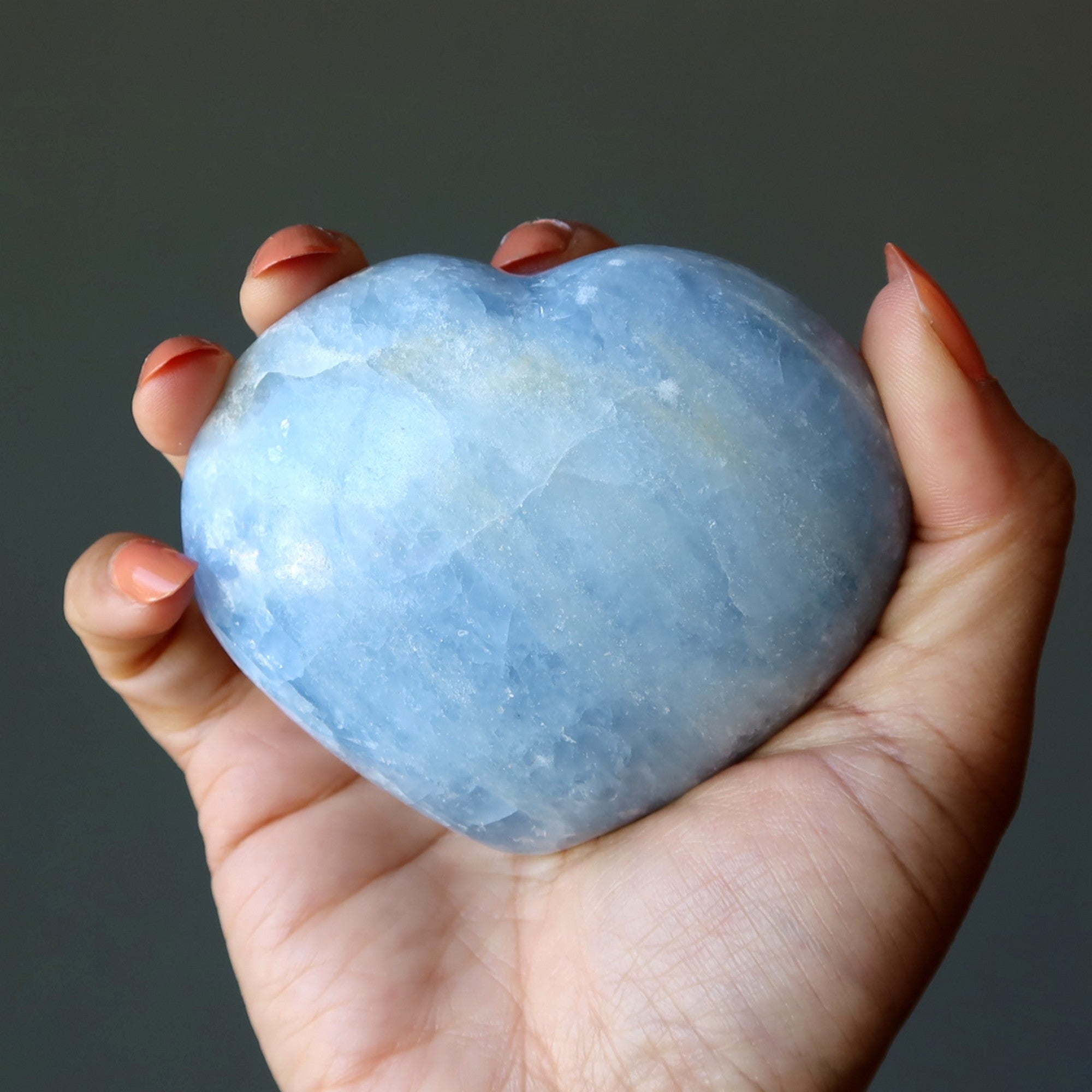 Calcite bleue Cœur Rêves désirés Amour divin Cristal Gemme