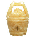 Cristal Calcite Jaune Lingot Yuanbao Seau à Argent