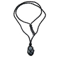 Collier Calcite Bleue Nid dans le Ciel Macramé