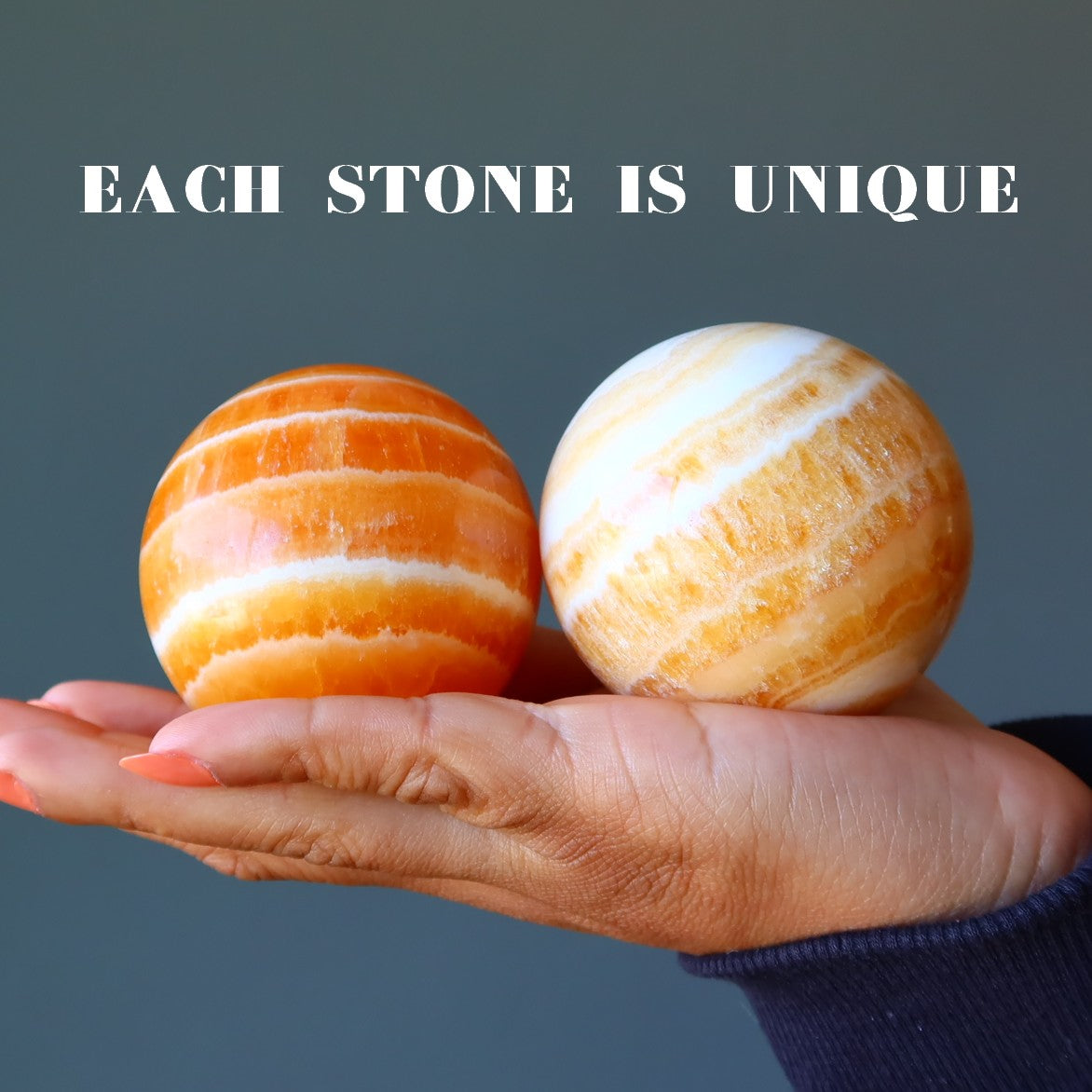 Orange Calcite Sphere Positive Energy Mood Lift Crystal Ball