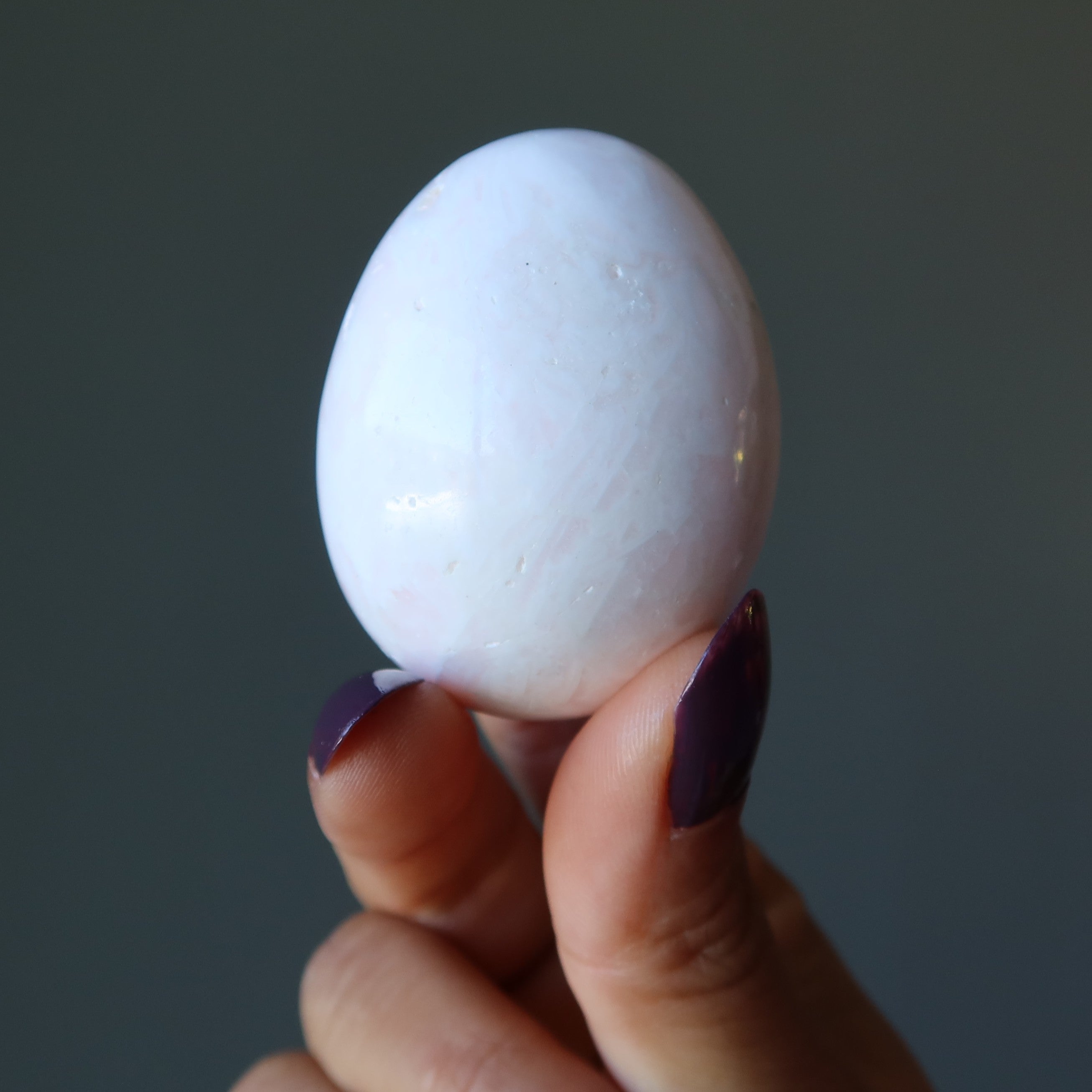 Pink Calcite Egg Peruvian Mangano Love Awakens Crystal
