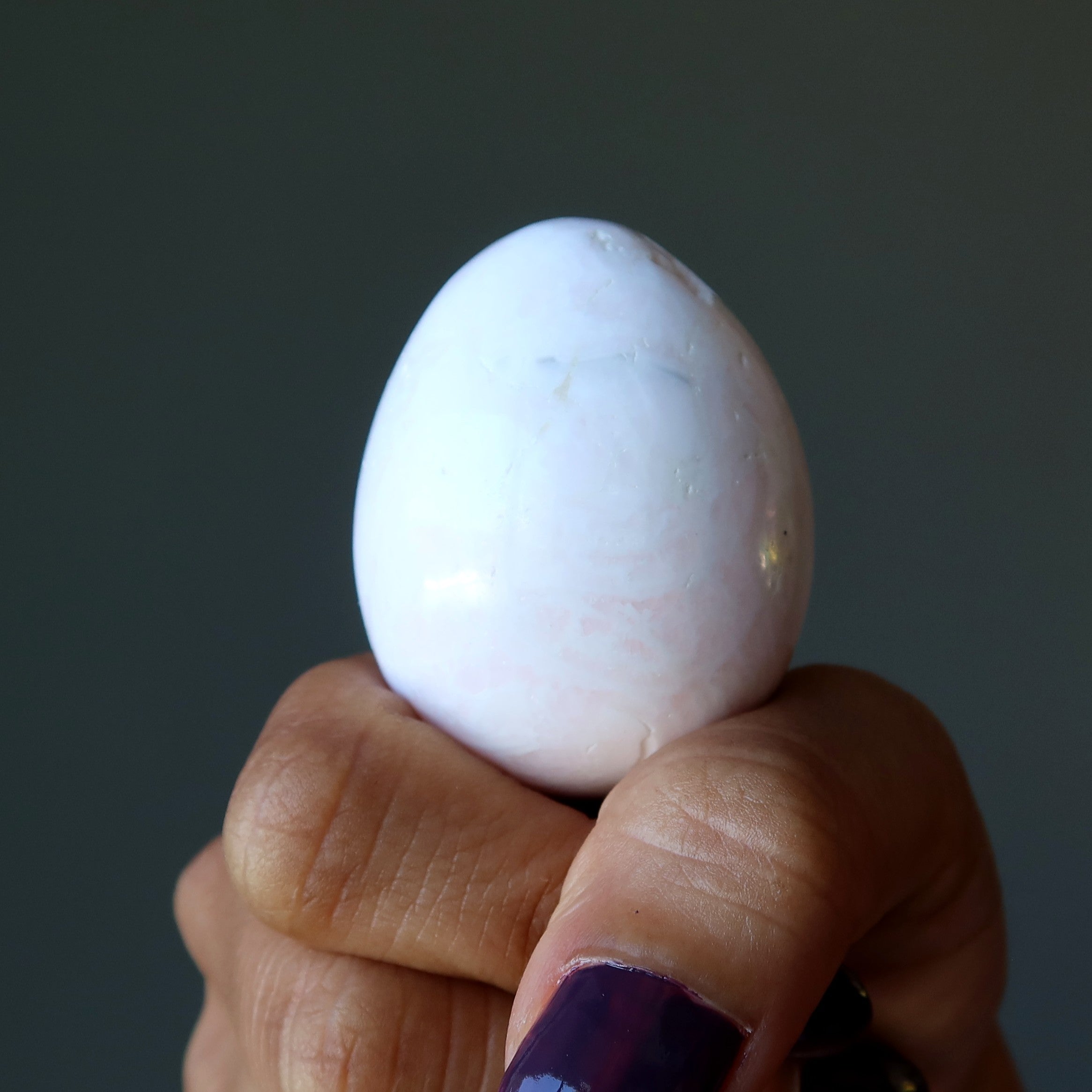 Pink Calcite Egg Peruvian Mangano Love Awakens Crystal