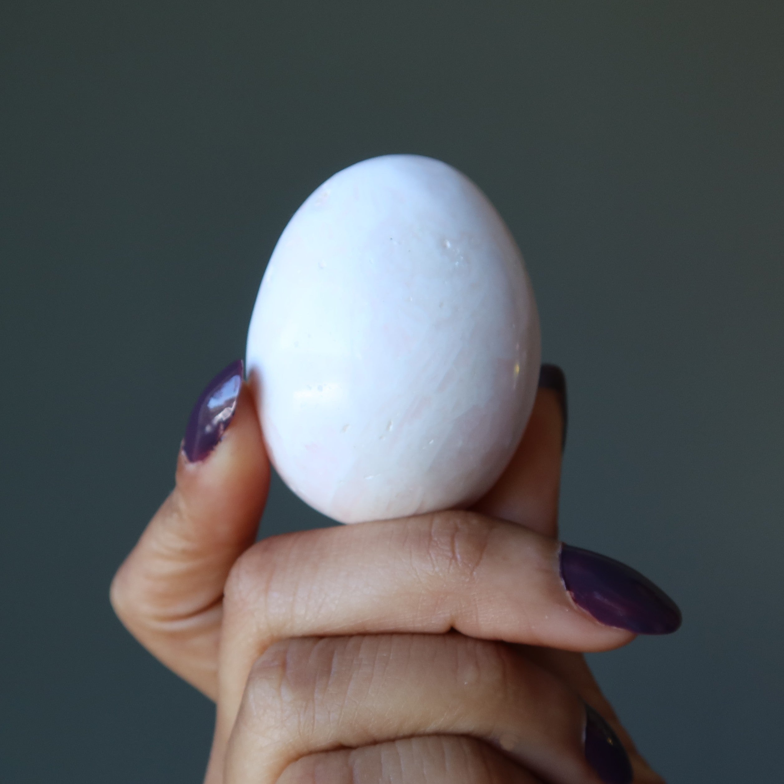 Pink Calcite Egg Peruvian Mangano Love Awakens Crystal