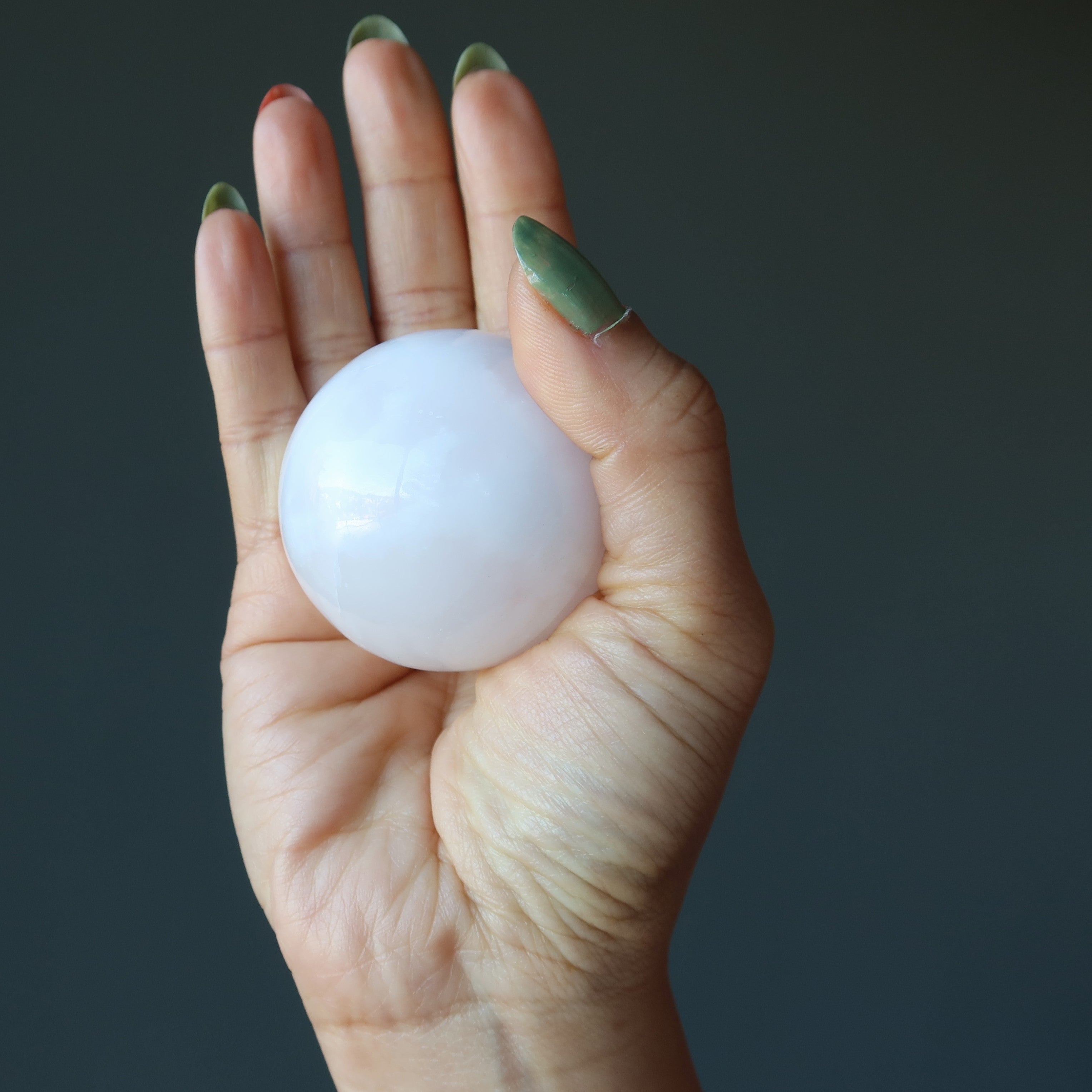 Sphère de calcite rose Mangano "Easy Breezy" boule de cristal