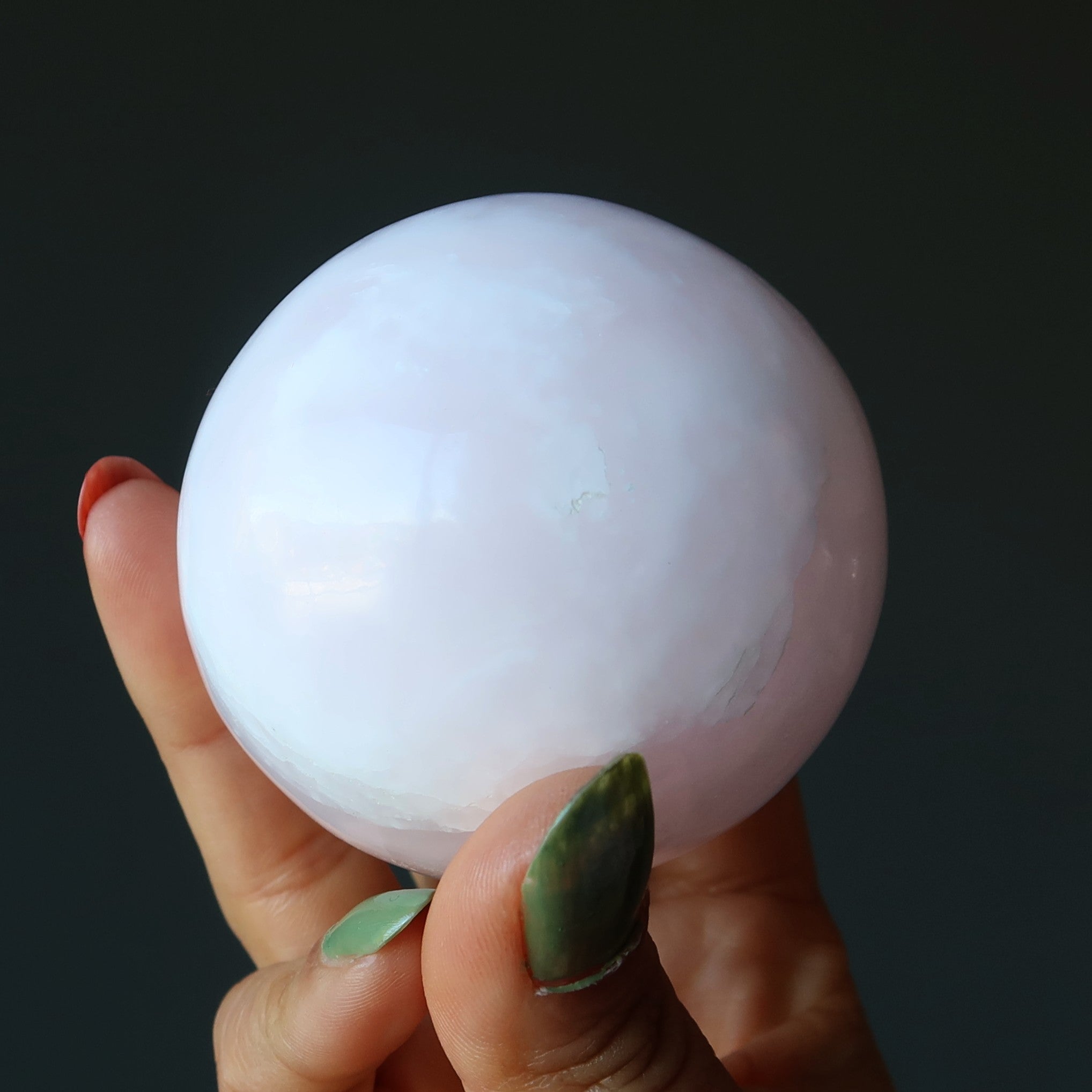 Sphère de calcite rose Mangano "Easy Breezy" boule de cristal