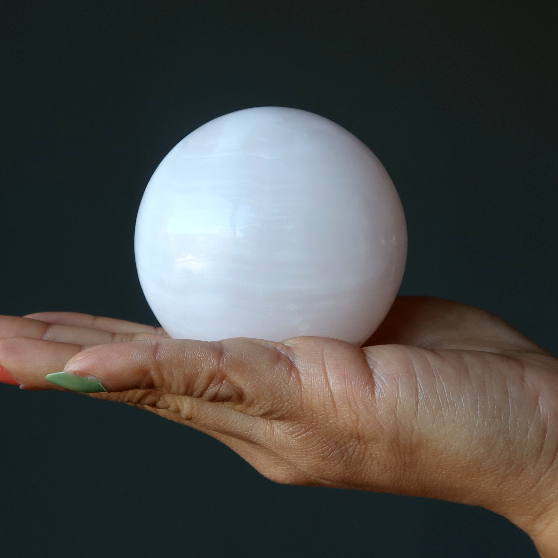 Sphère de calcite rose Mangano "Easy Breezy" boule de cristal