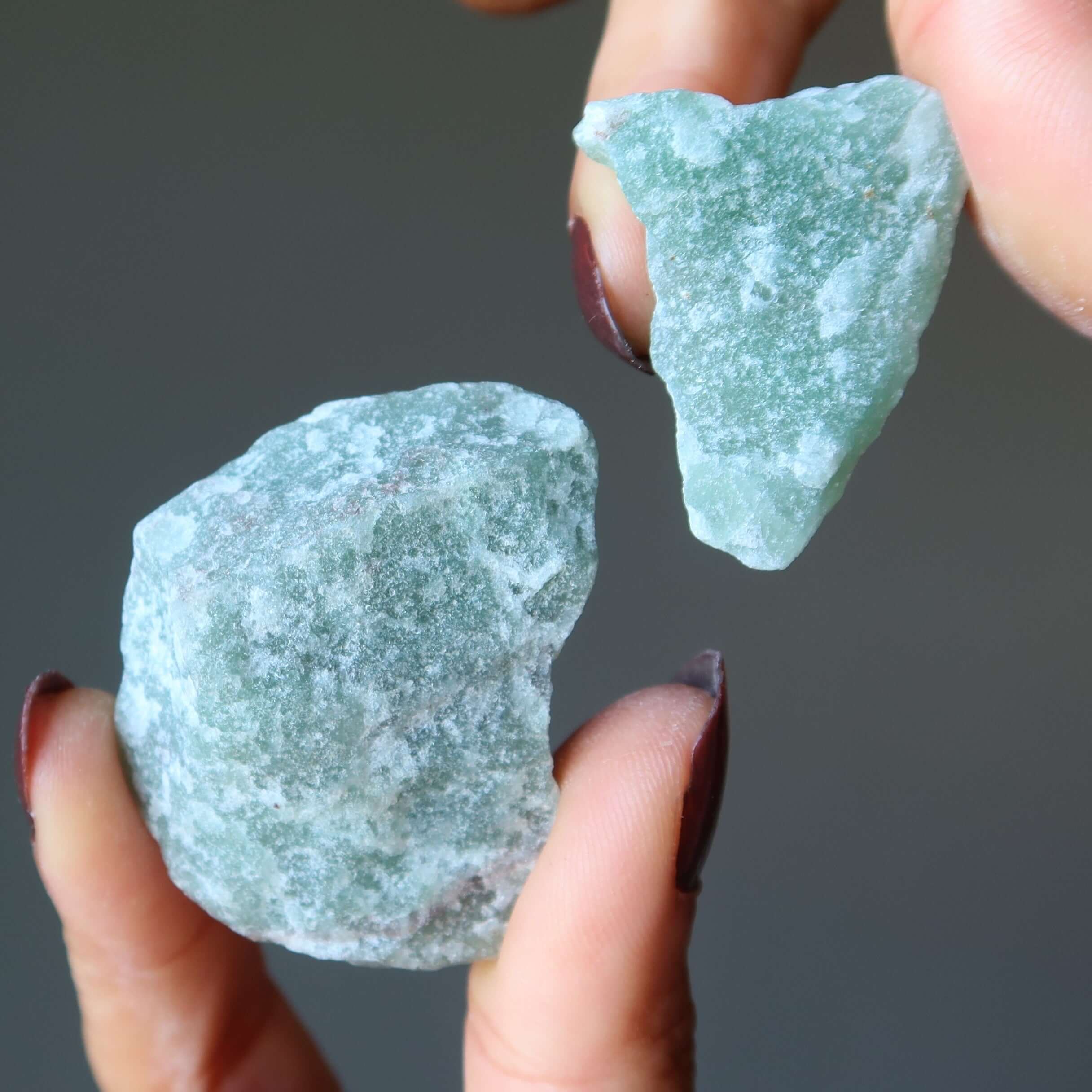 Green Calcite Raw Crystal Love of Money Matte Stone
