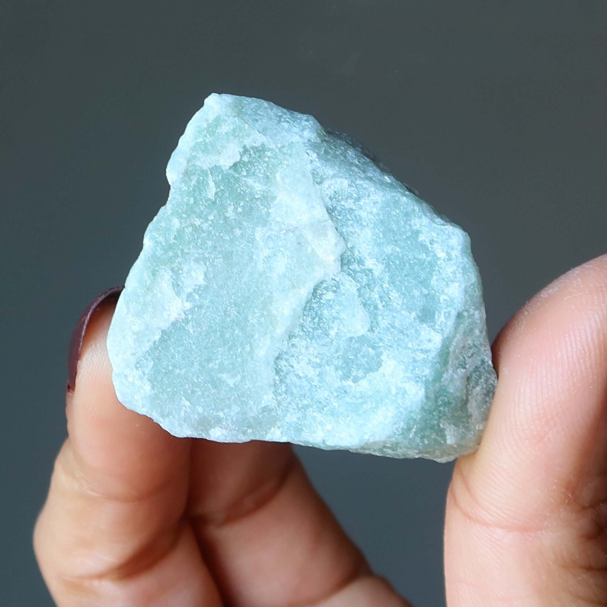 Green Calcite Raw Crystal Love of Money Matte Stone