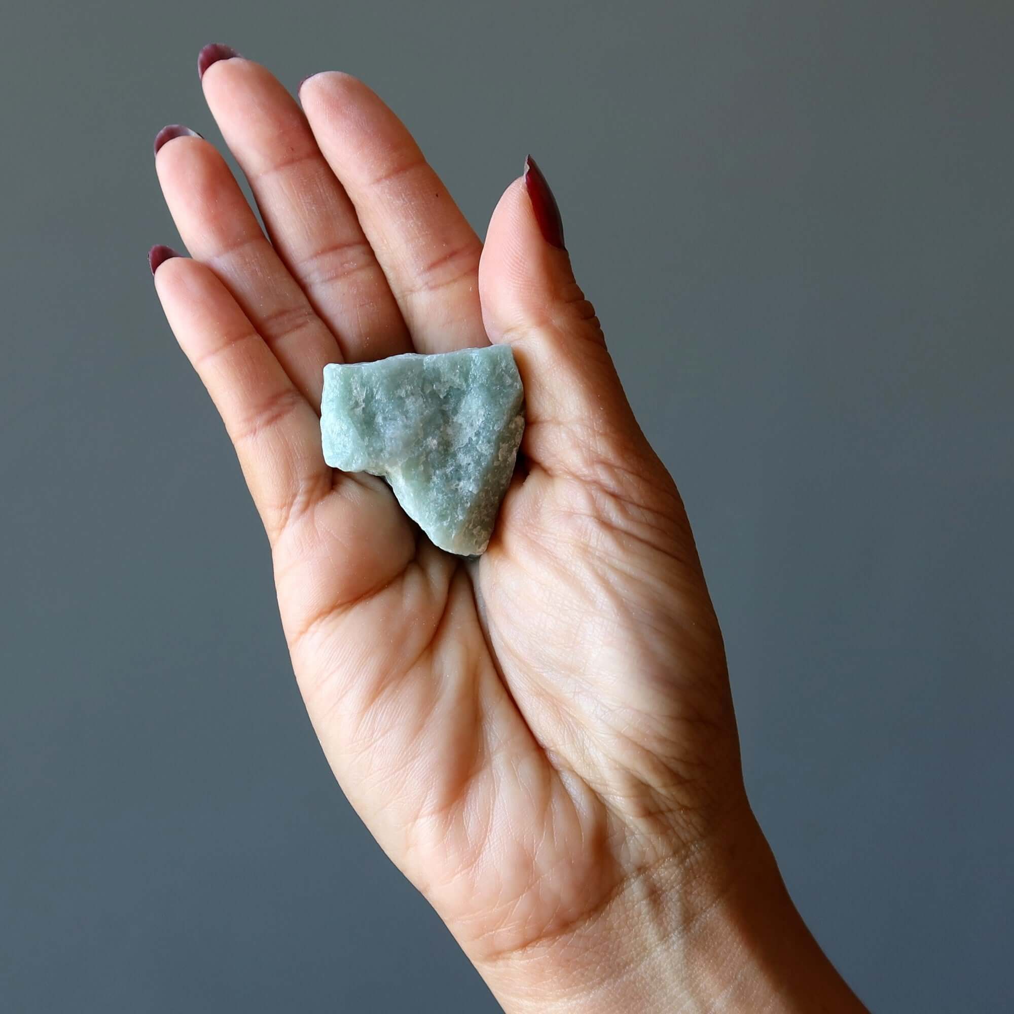 Green Calcite Raw Crystal Love of Money Matte Stone